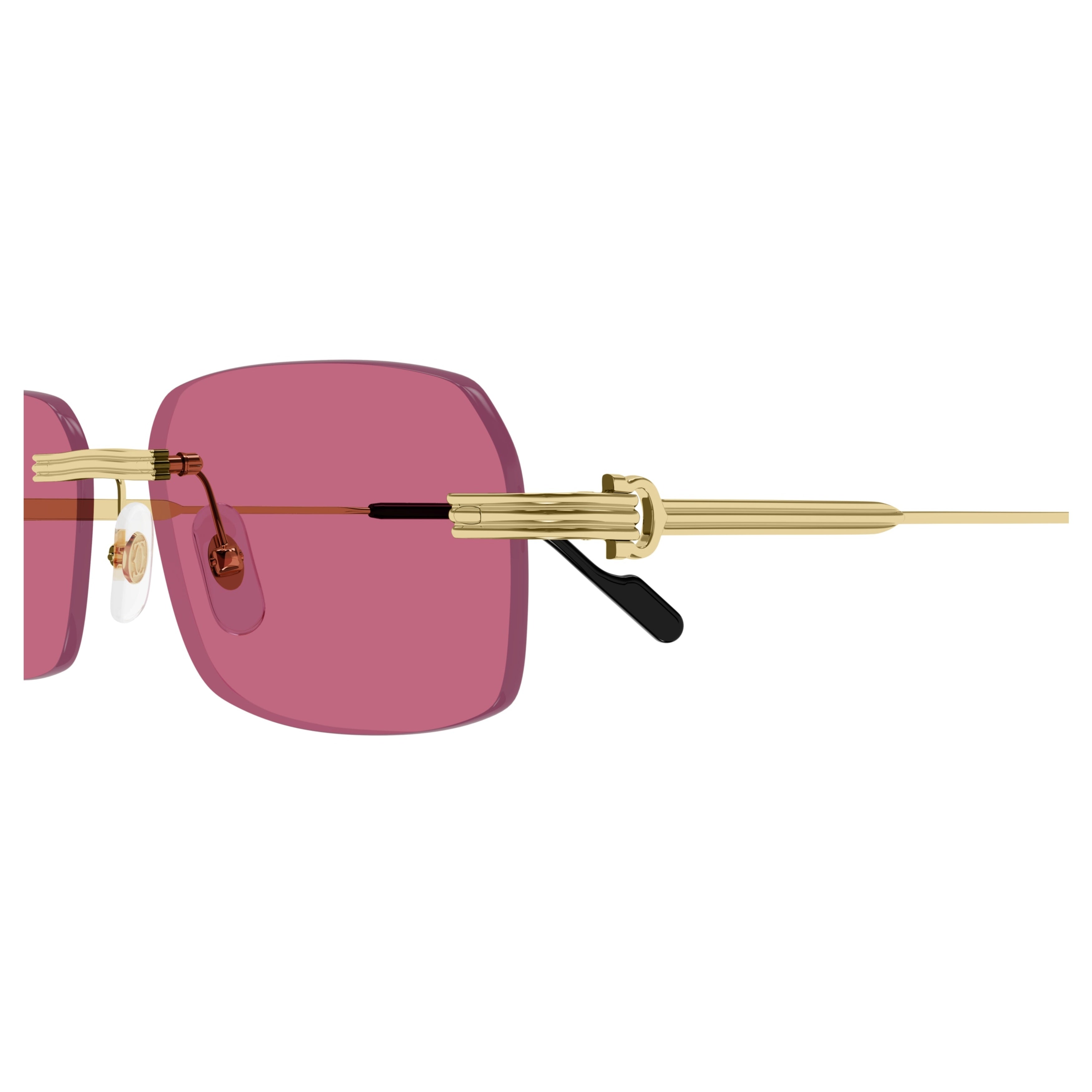 Ct0271s Rimless Pink Lens Sunglasses