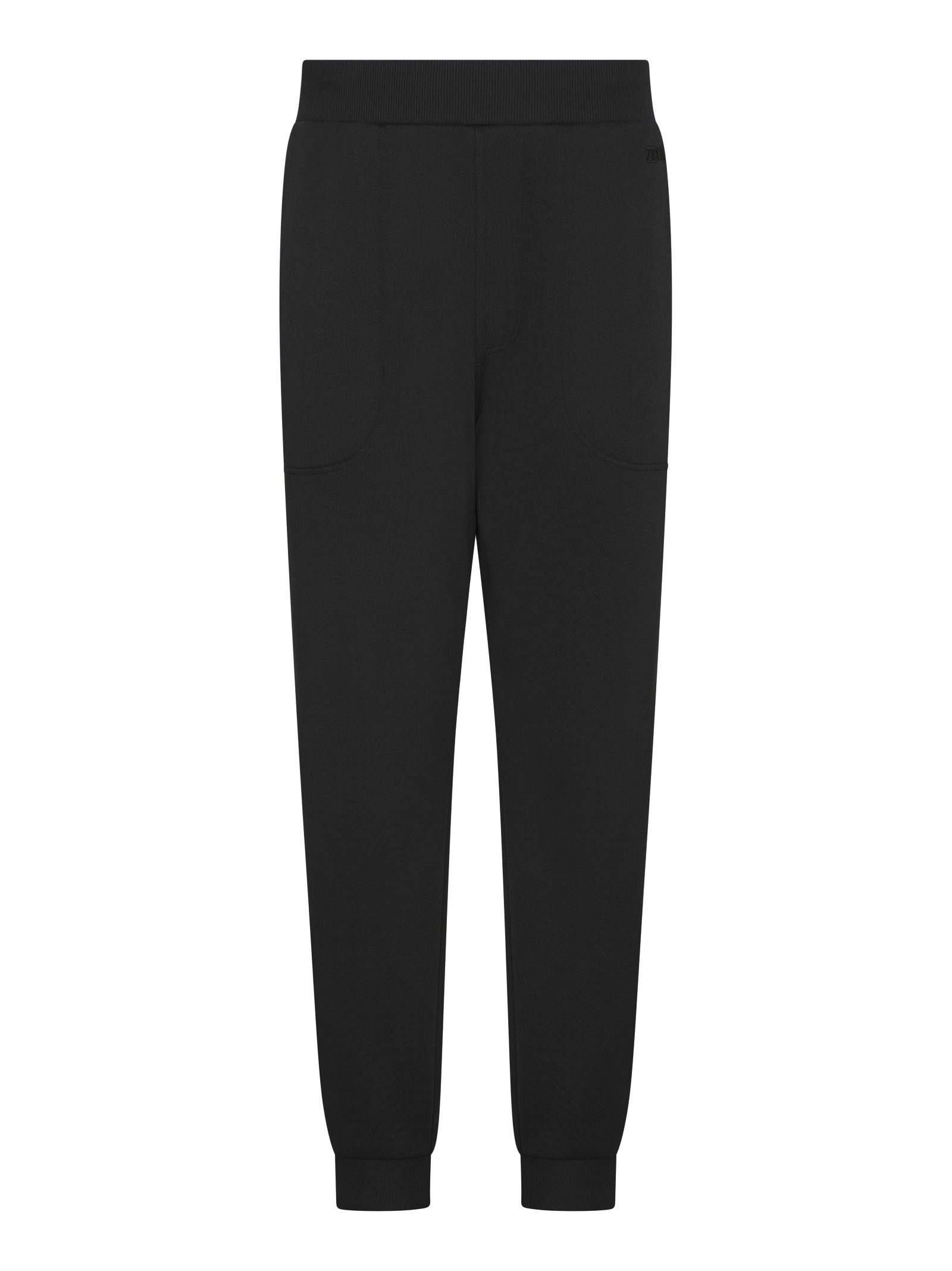 Tapered Casual Trousers With Ribbed Waistband