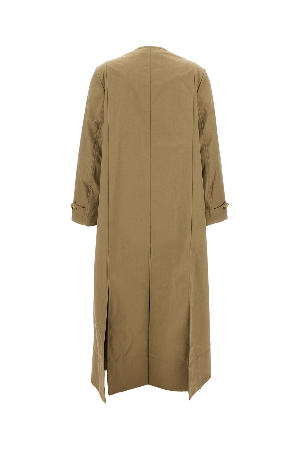 Belted Long Multi Slit Trench Coat