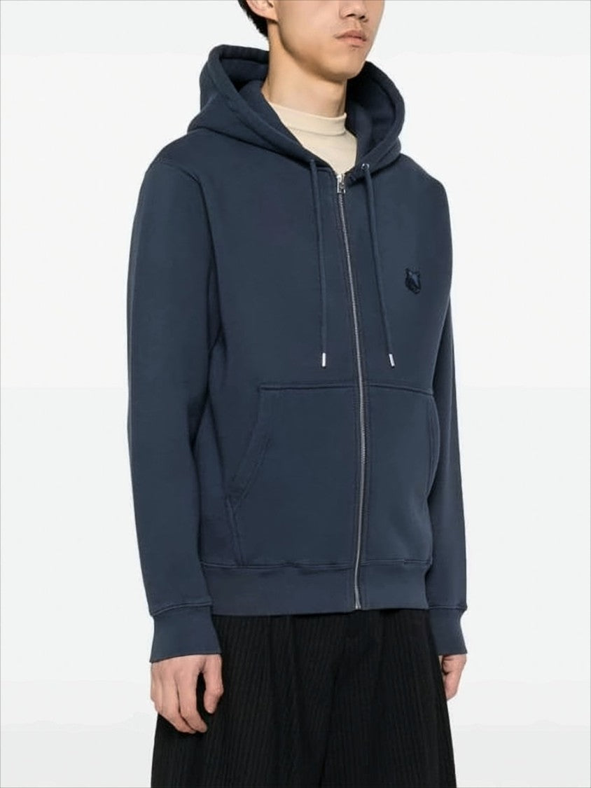 Zip-Up Hoodie With Drawstring Hood And Embroidered Logo