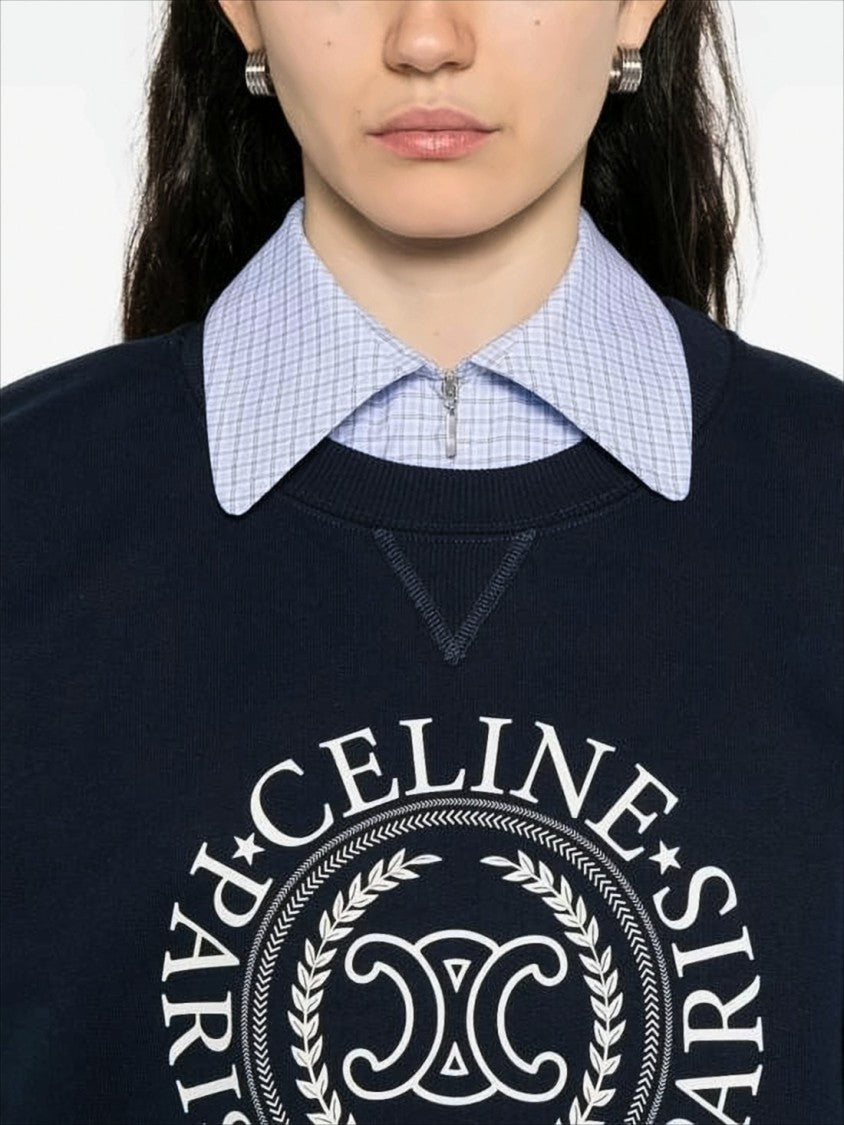Long-Sleeve Cotton Crewneck Top