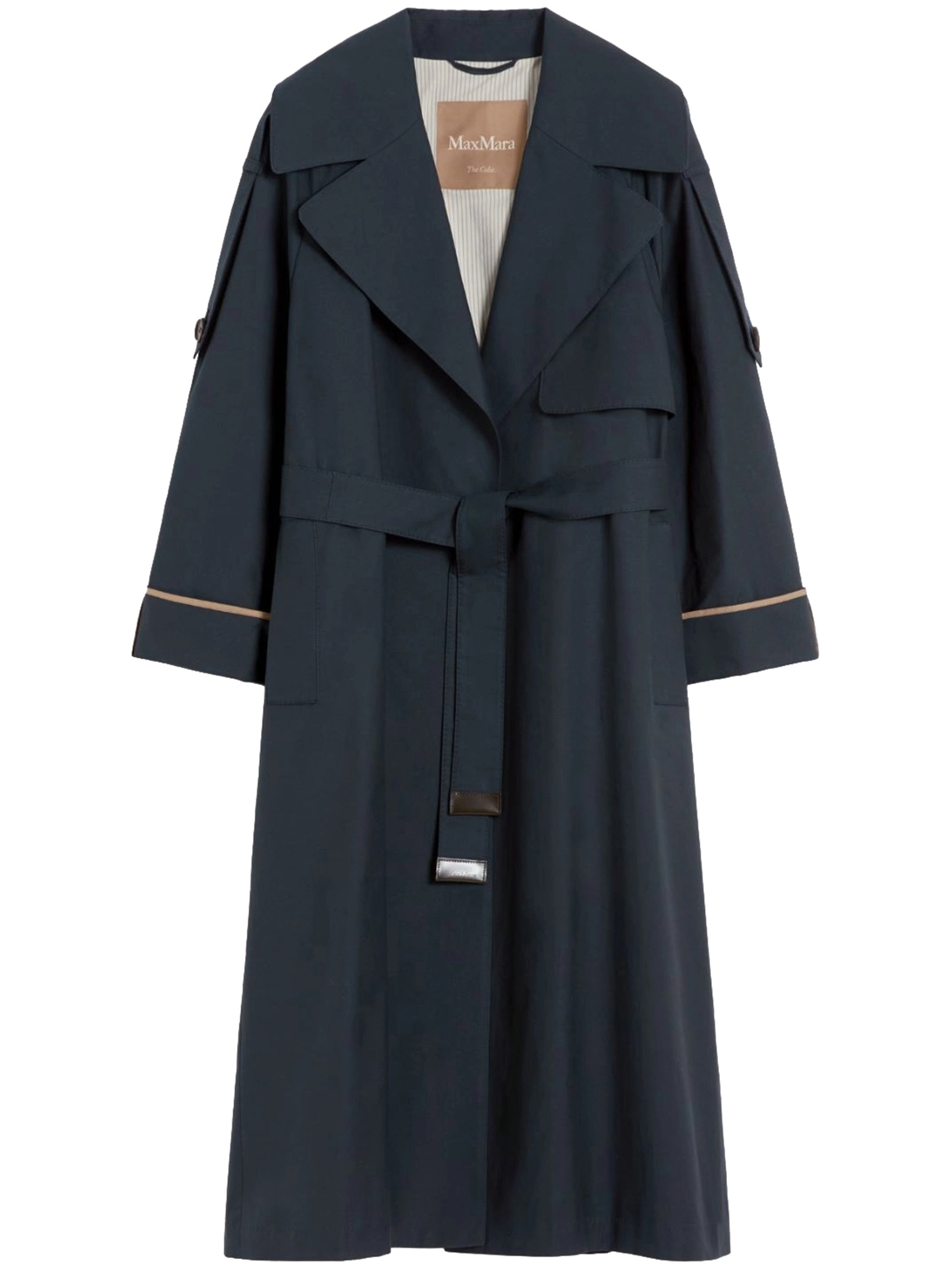 Blue Utren Mid-Length Trench Coat
