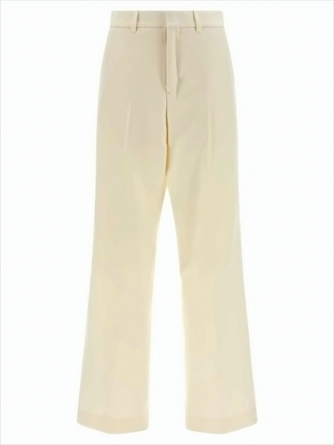 Straight-Leg Tailored Pants with Concealed Fastening