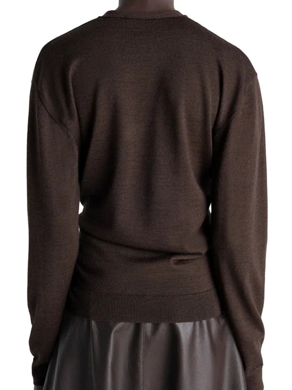 Twisted V Neck Jumper With Wrap-Style Front