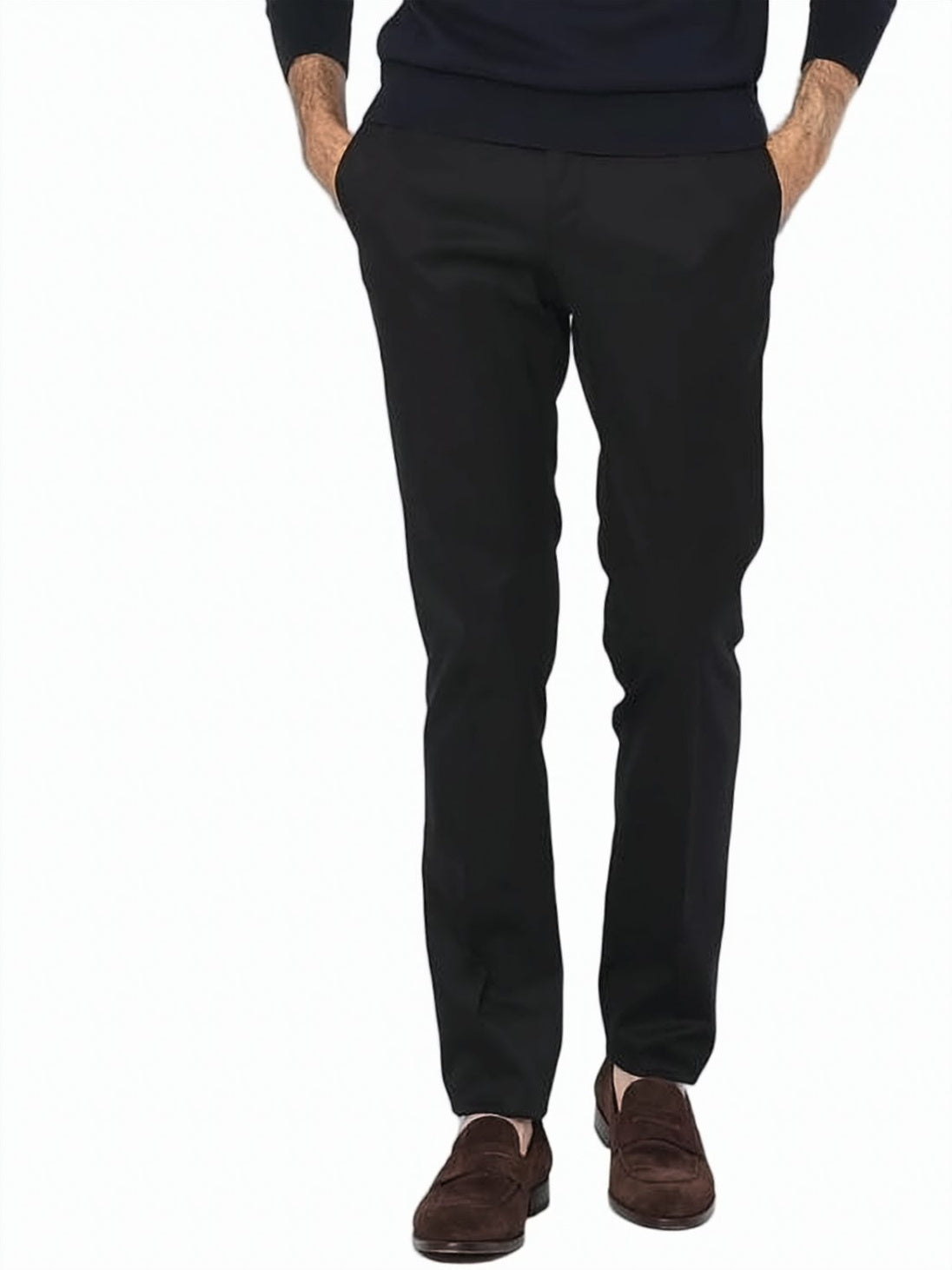 Tailored Slim Fit Suit Pants with Clean Front Design
