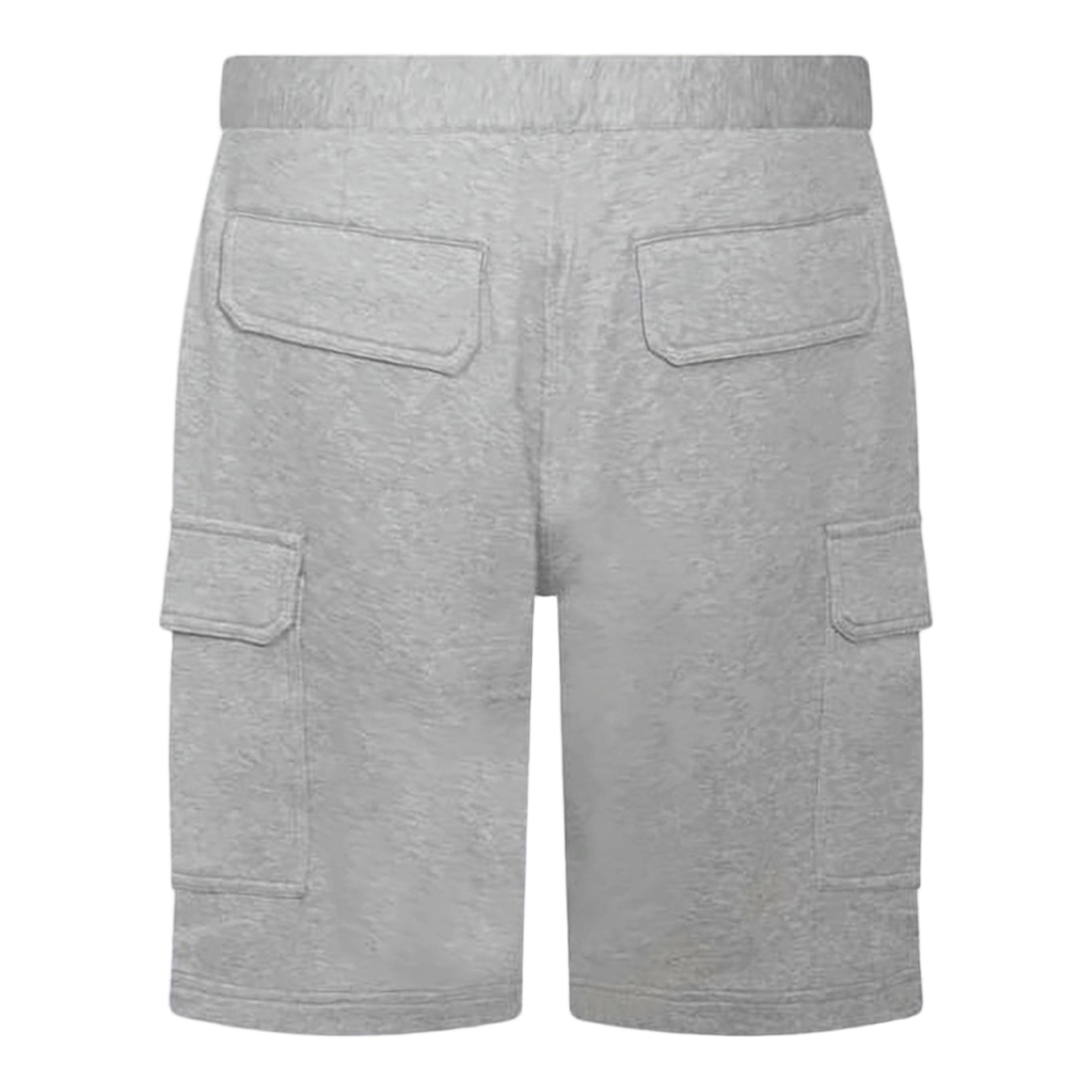 Tailored Grey Shorts with Buttoned Waistband