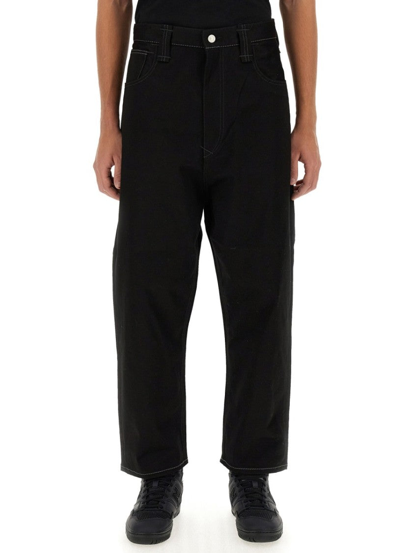 High-Waisted Wide-Leg Pants With Distinctive Stitching