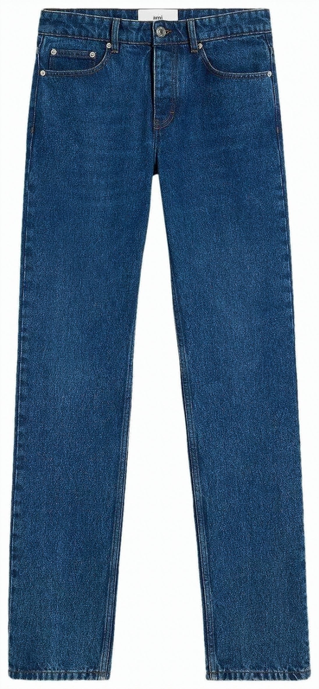 Classic Straight-Leg Denim Pants with Five-Pocket Design
