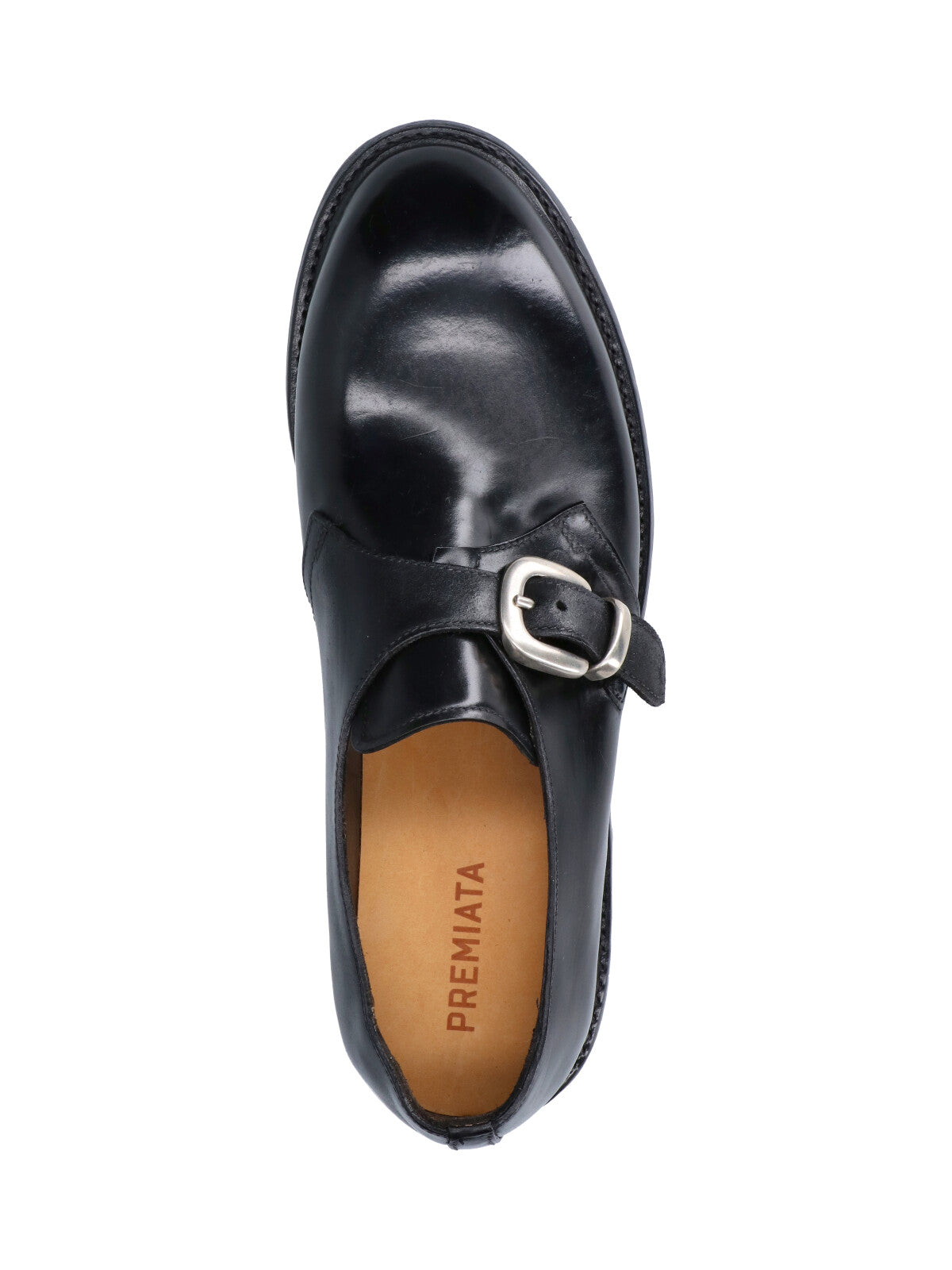 Black King Adjustable Buckle Leather Moccasins