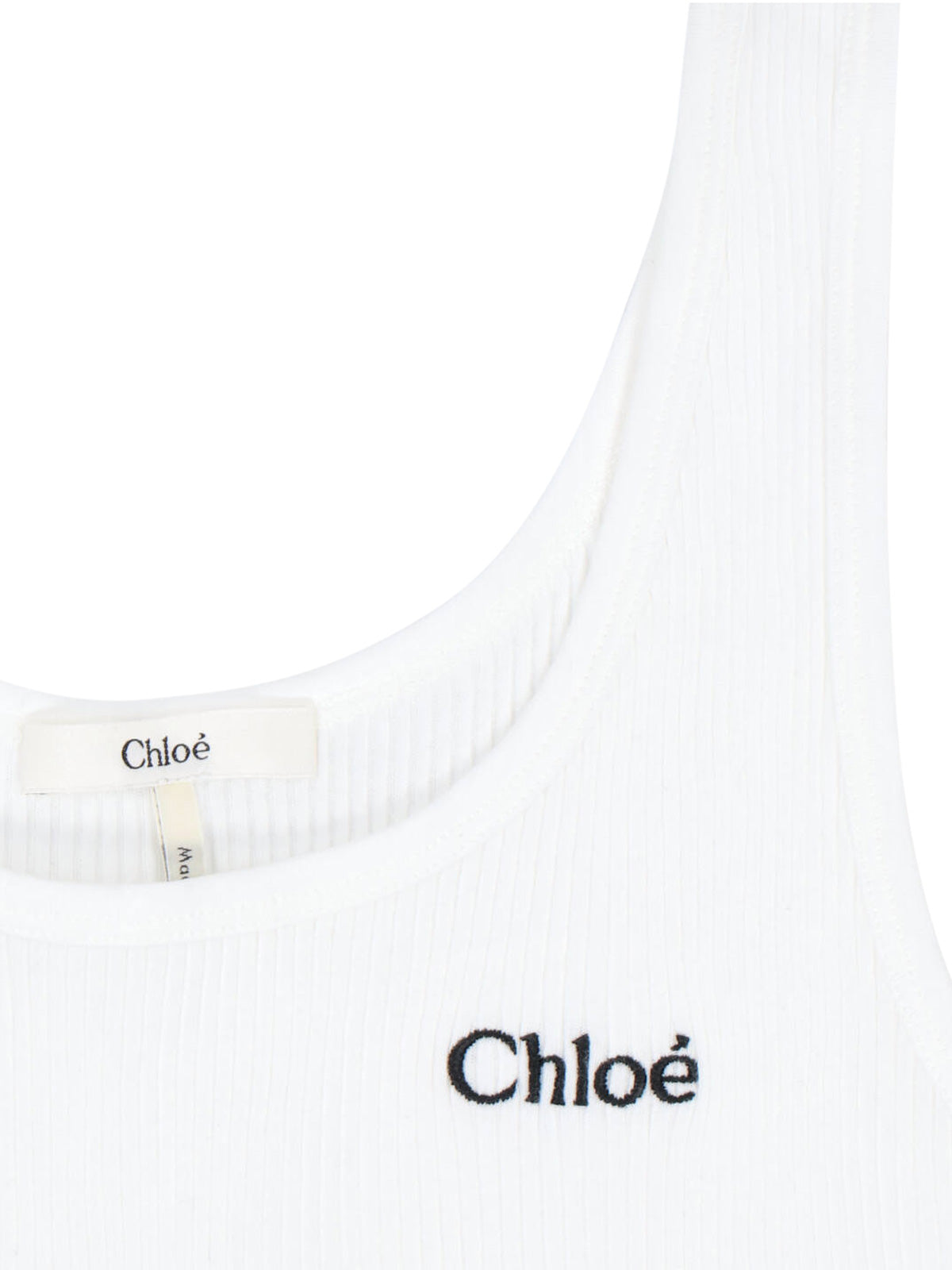 Logo Tank Top, In White Cotton