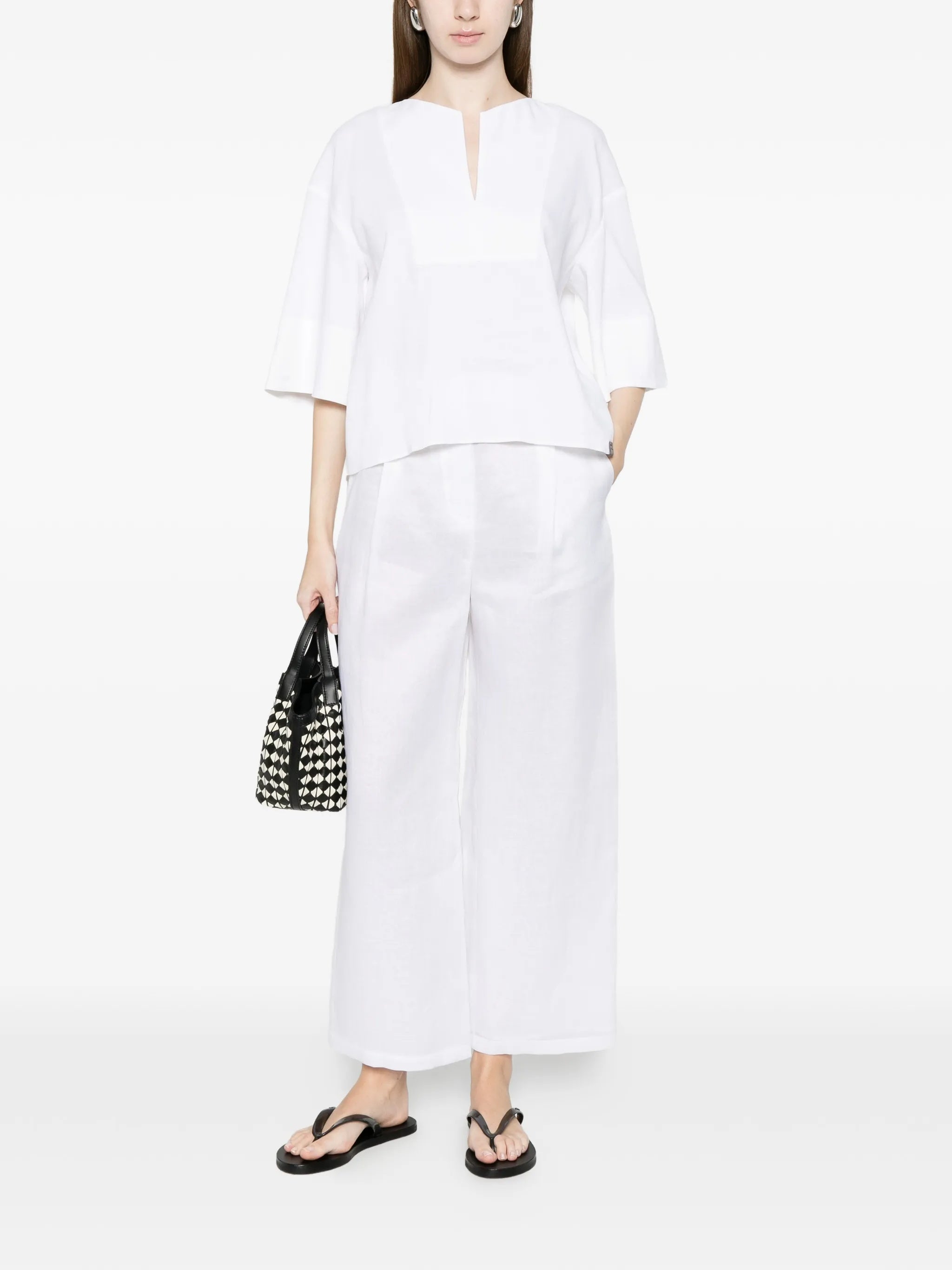 White Mxpsospir Boxy Cotton Top