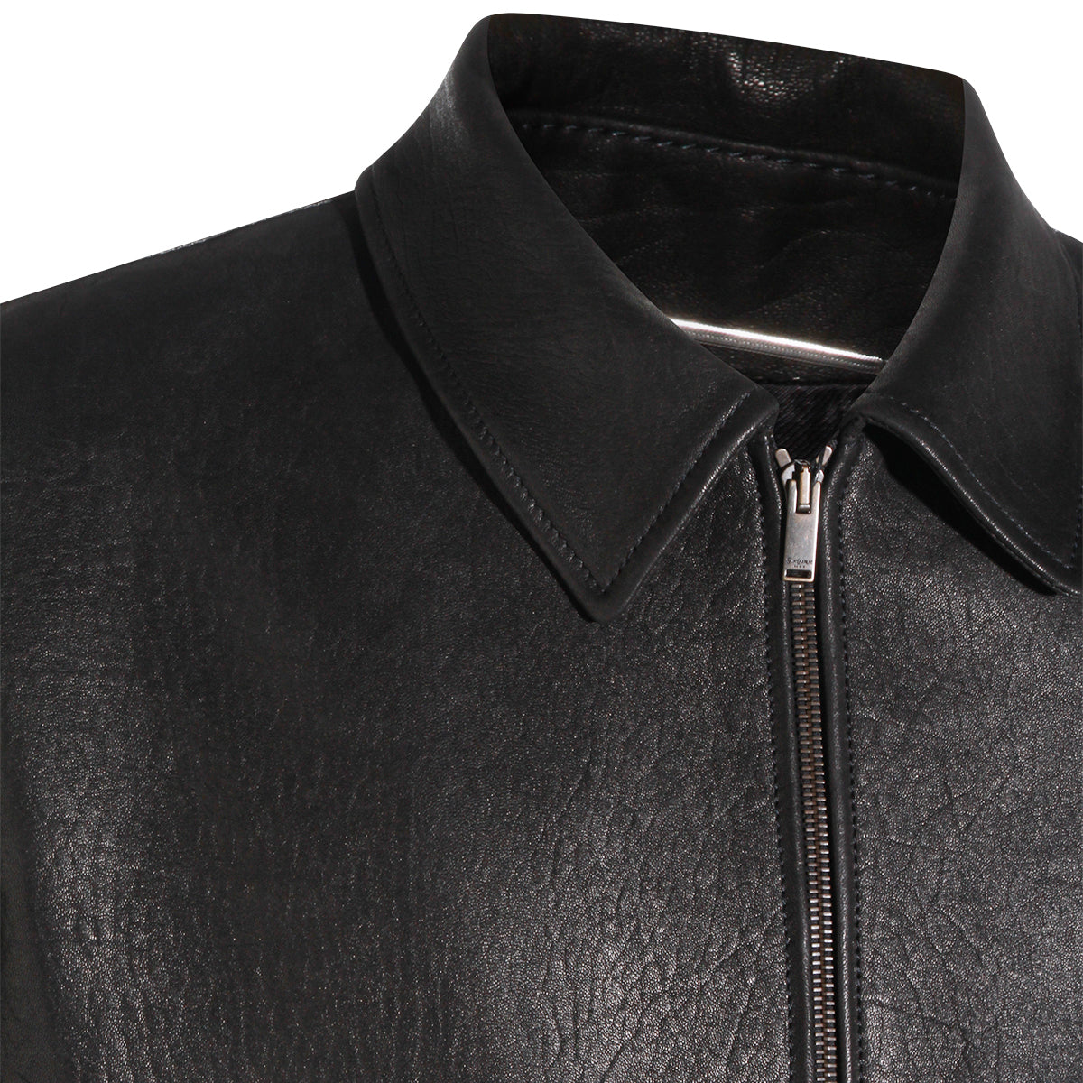 Black Leather Zip Jacket