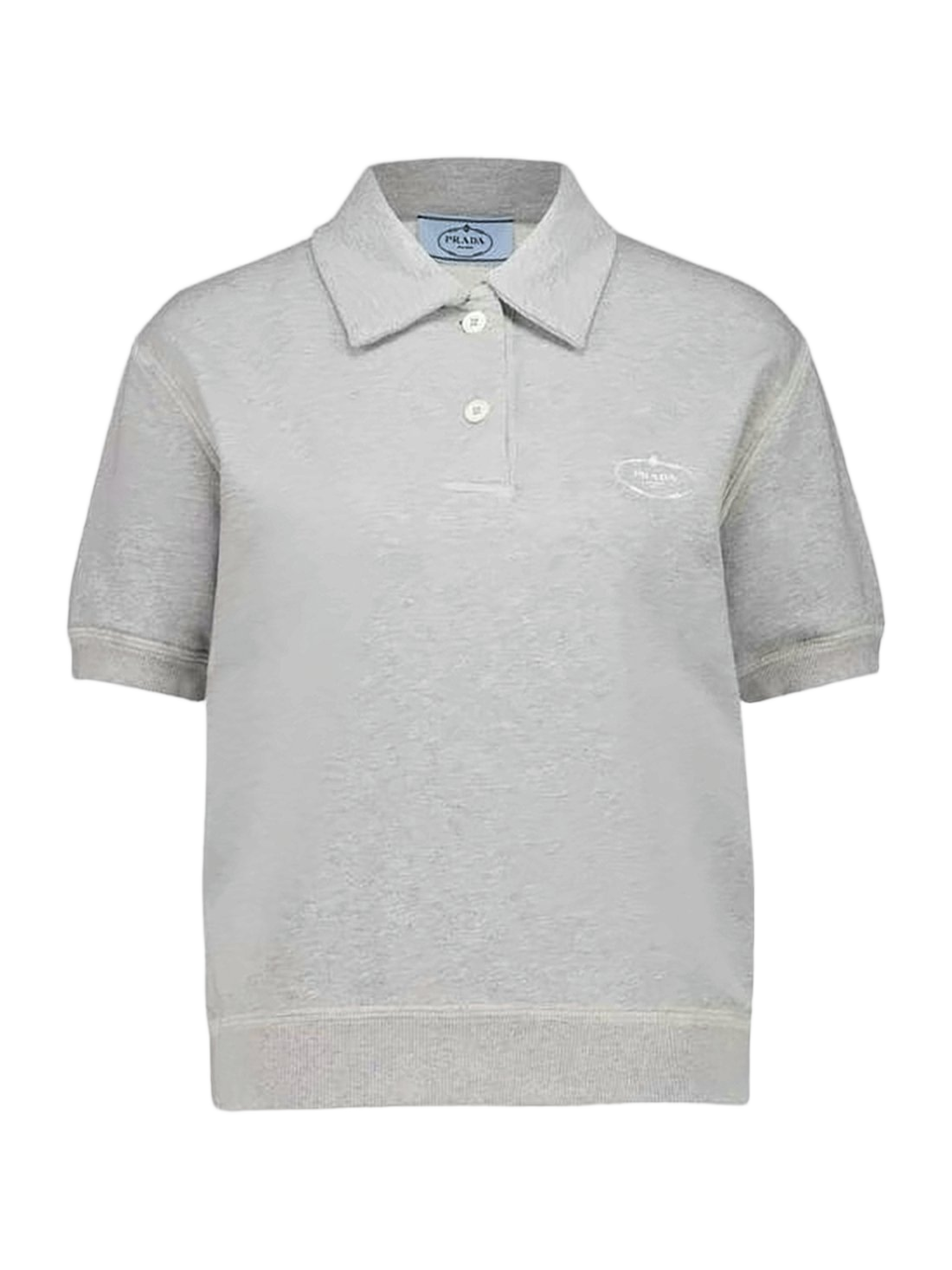 Cropped Grey Polo Shirt