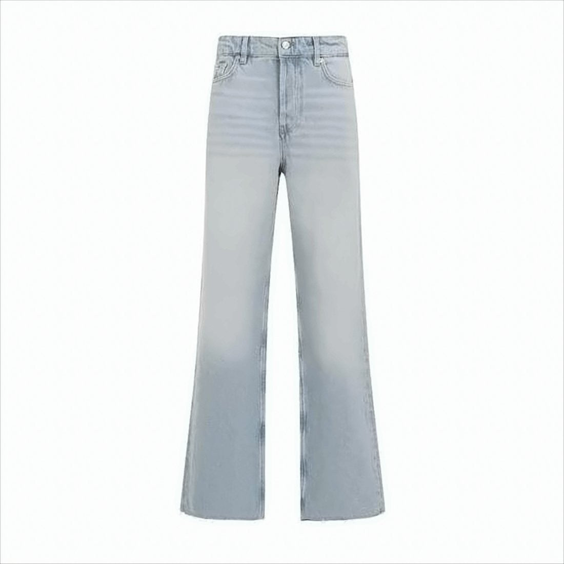 Light Wash Wide-Leg Denim Pants with Vintage Appeal