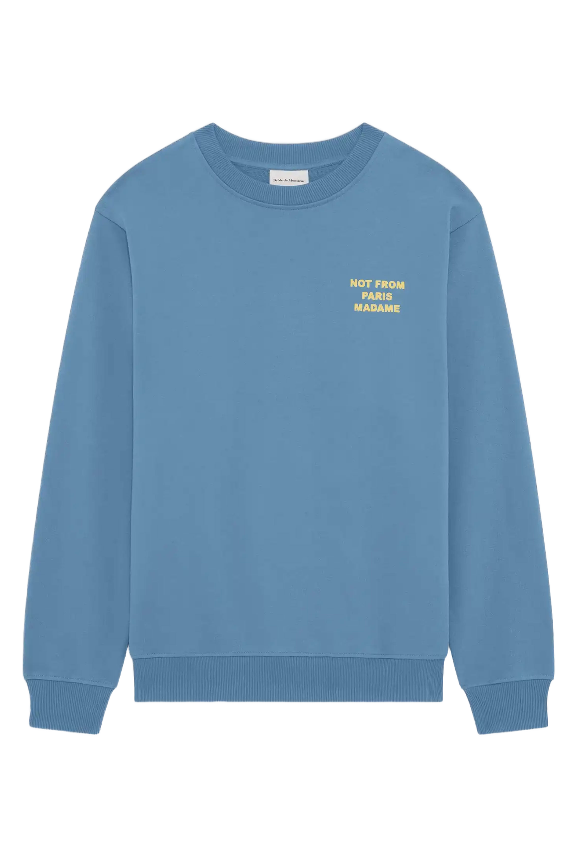 Light Blue Slogan Crewneck Sweatshirt