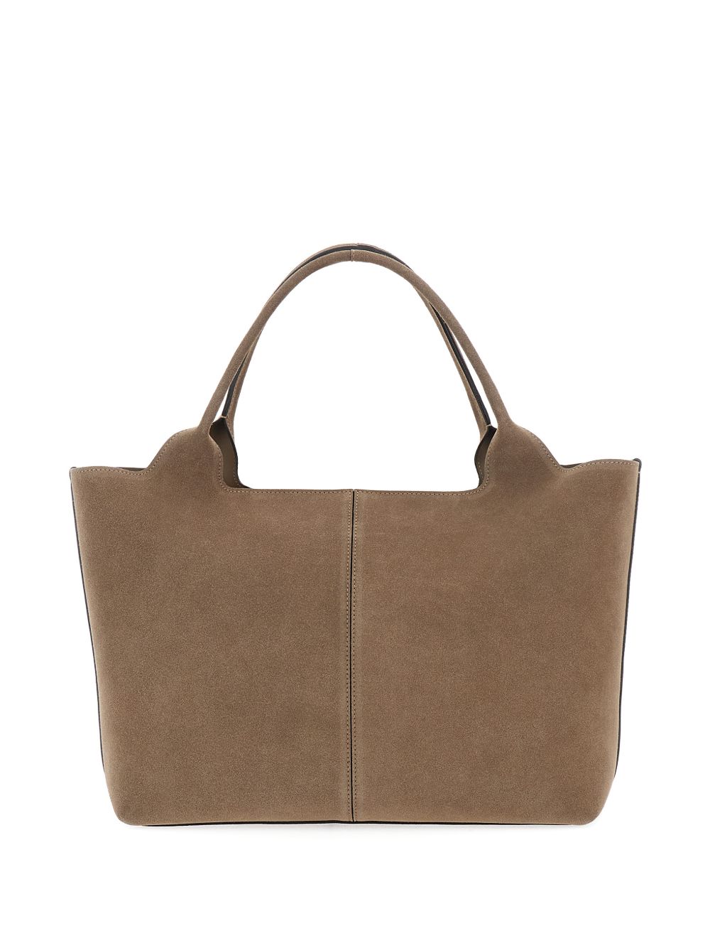 Structured Suede Handbag With Appliqué Detail