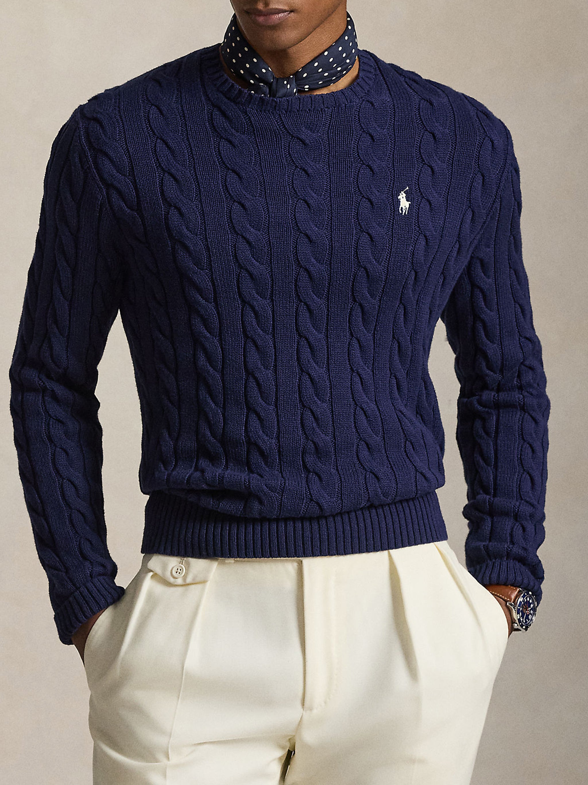 Cable-Knit Cotton Sweater