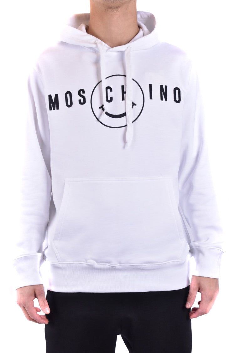 Graphic Logo Hoodie With Adjustable Drawstrings