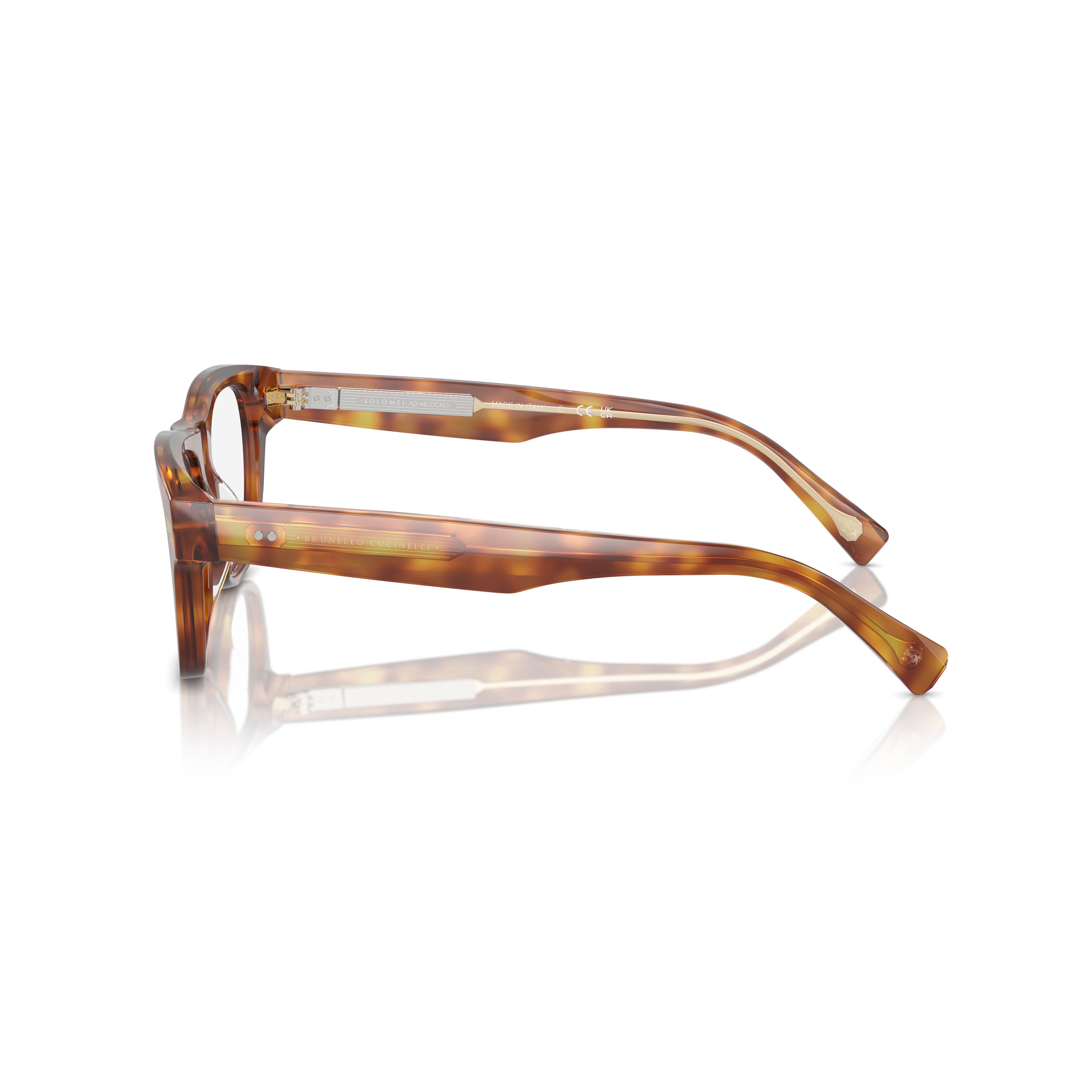 0bc3005 Rectangular Tortoiseshell Eyeglasses with Metallic Accents
