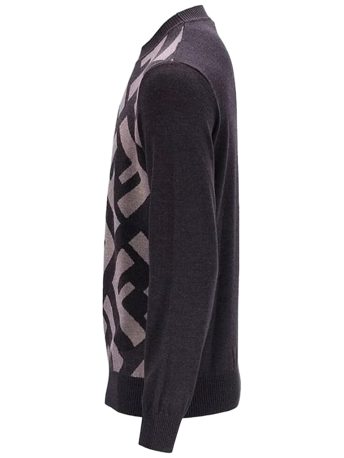 Geometric Patterned Grey Fendi Sweater