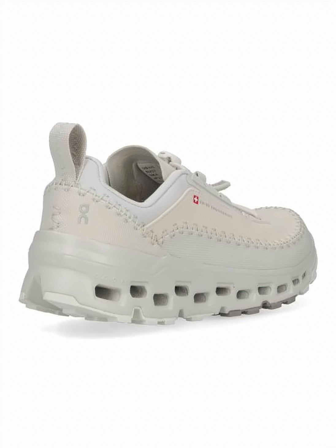 White Recycled Polyester Toggle Lace Sneakers