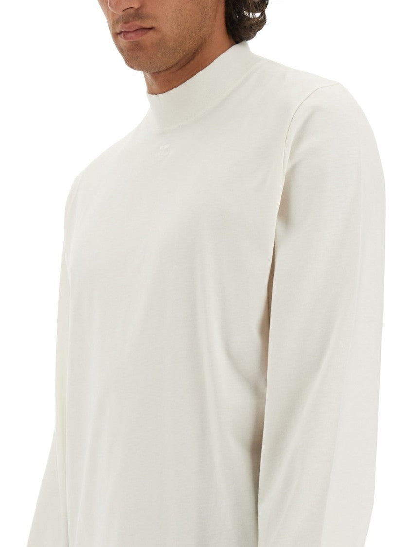 White T-Shirt With Subtle Logo Detail