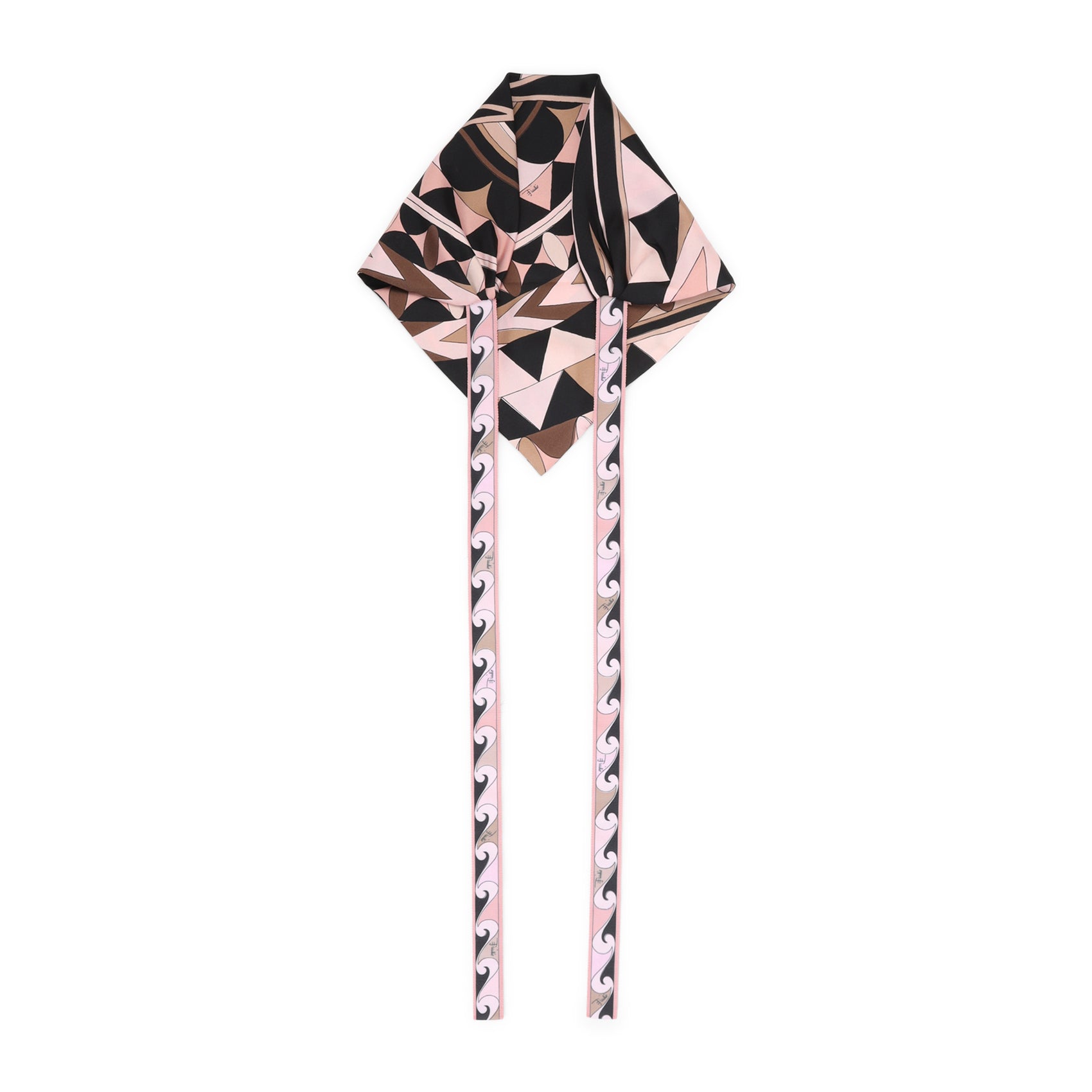 Geometric Silk Hat with Artistic Ties