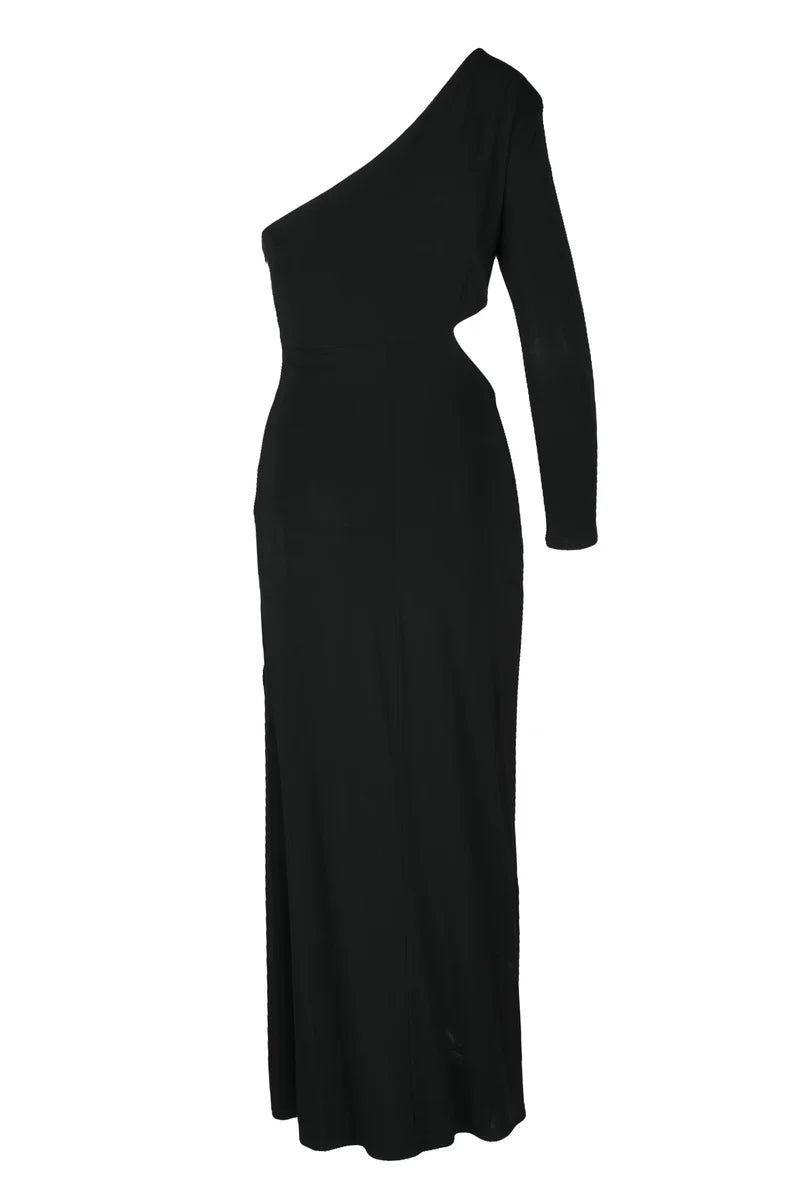 One-Shoulder Dress - Black