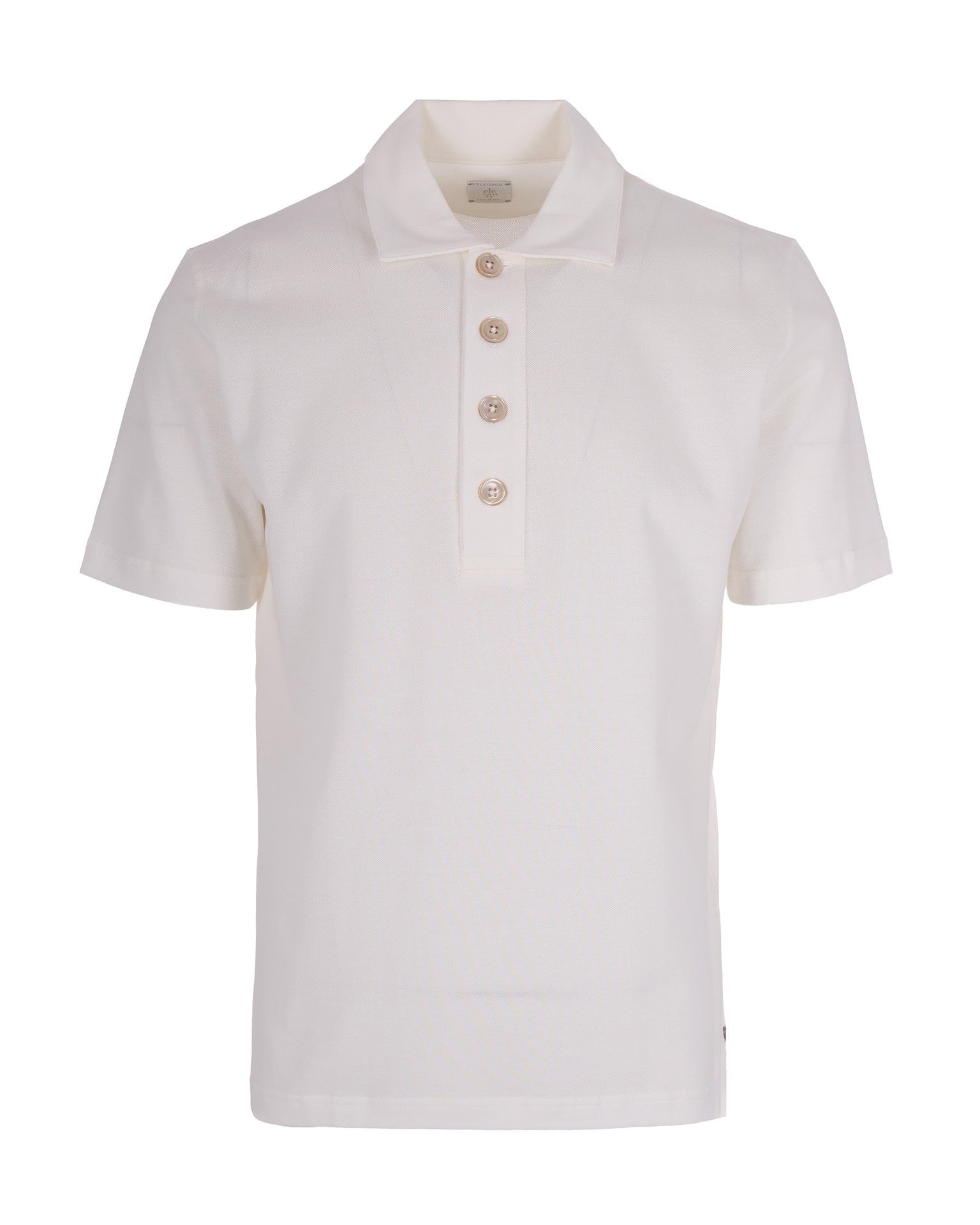 White Half Sleeve Polo