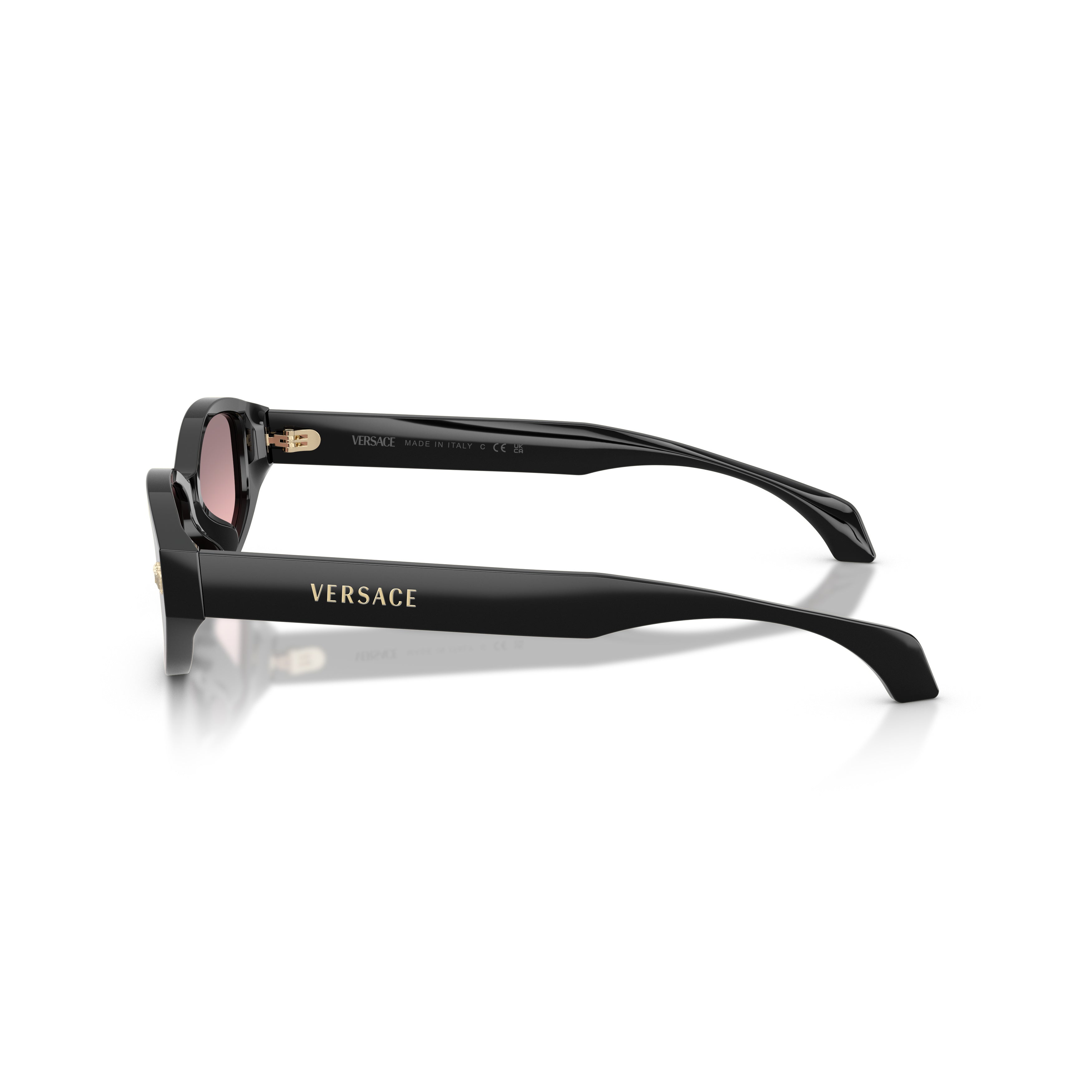 0ve4512d Tortoiseshell Acetate Oval Sunglasses with Gold Medusa Accents