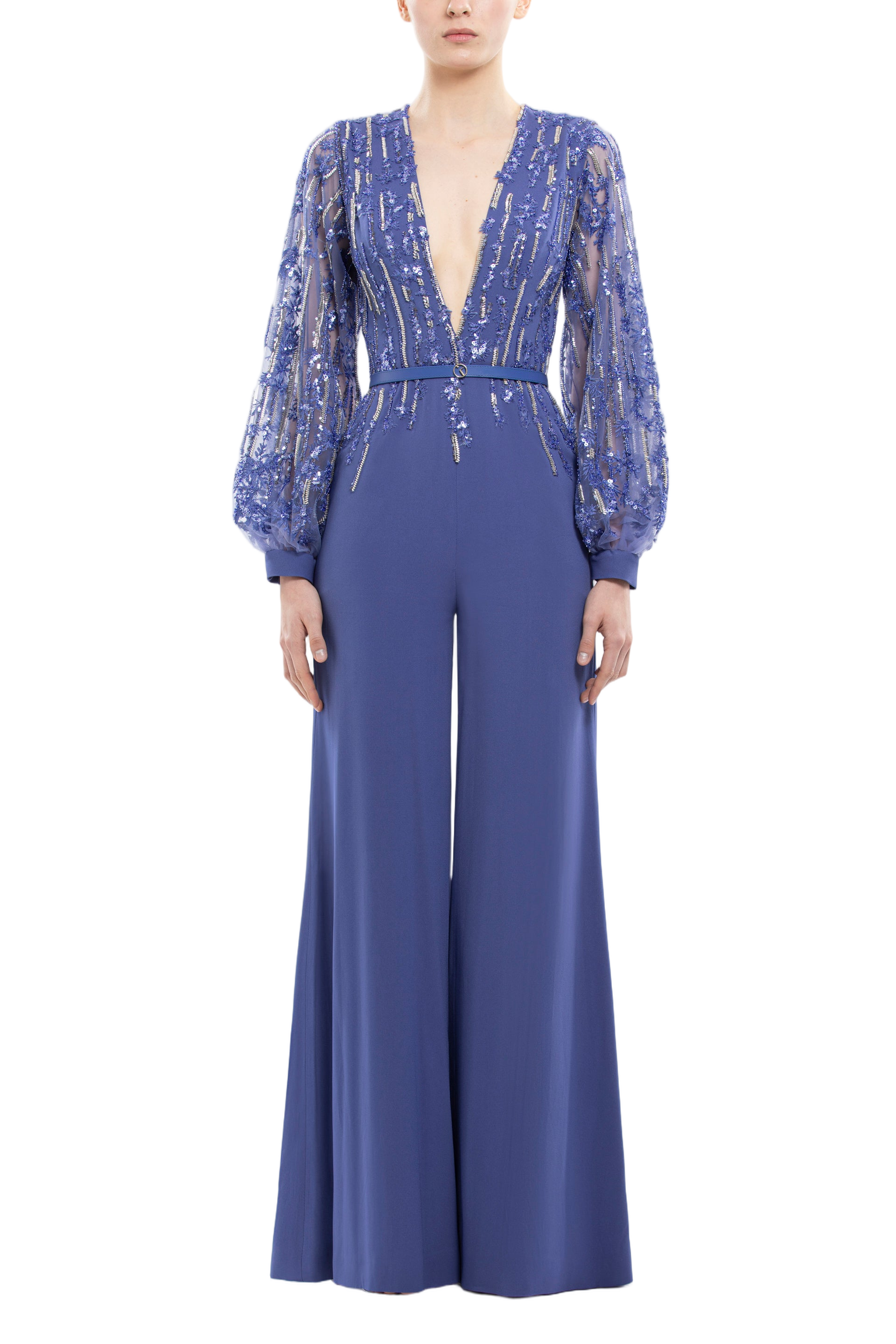 Crepe Beaded Jumpsuit