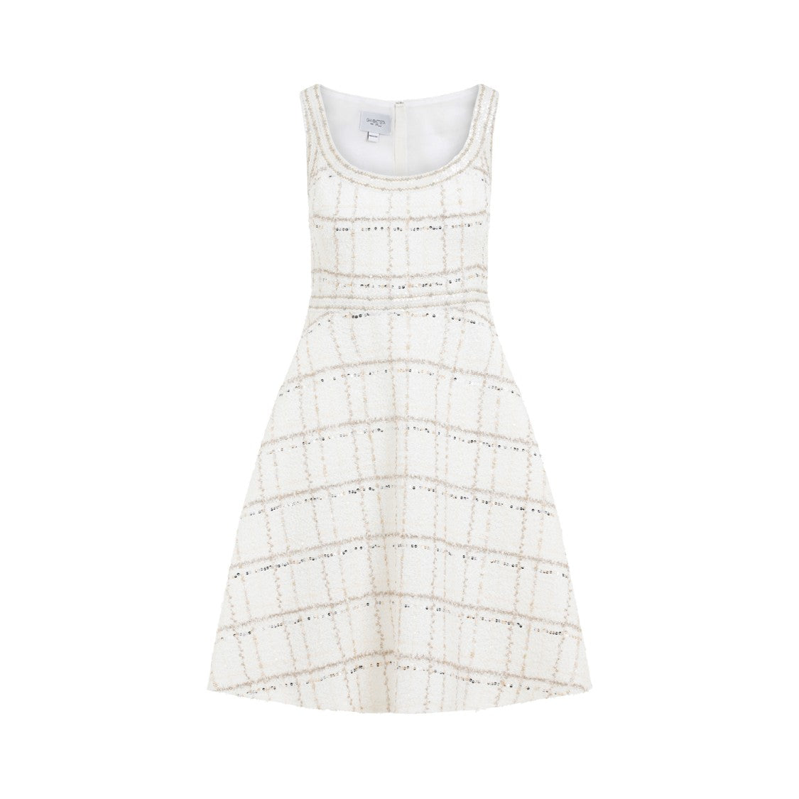 Buckle Ivory Gold Polyamide Midi Dress
