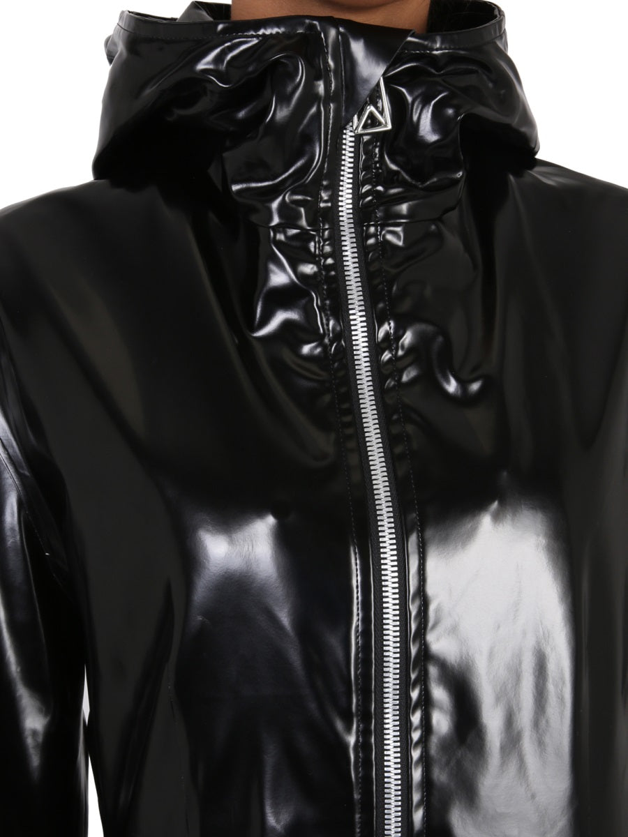 High Collar Parka with Attached Hood