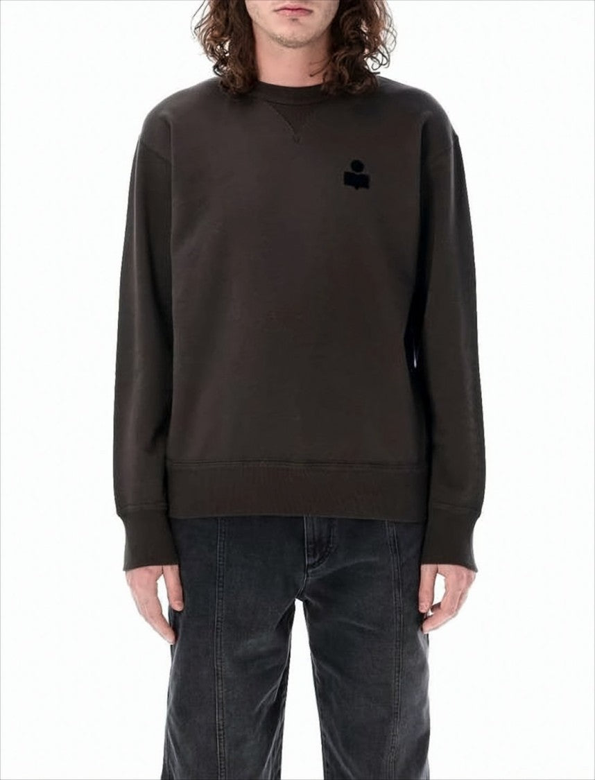 Relaxed-Fit Long-Sleeve Sweatshirt with Embroidered Detail