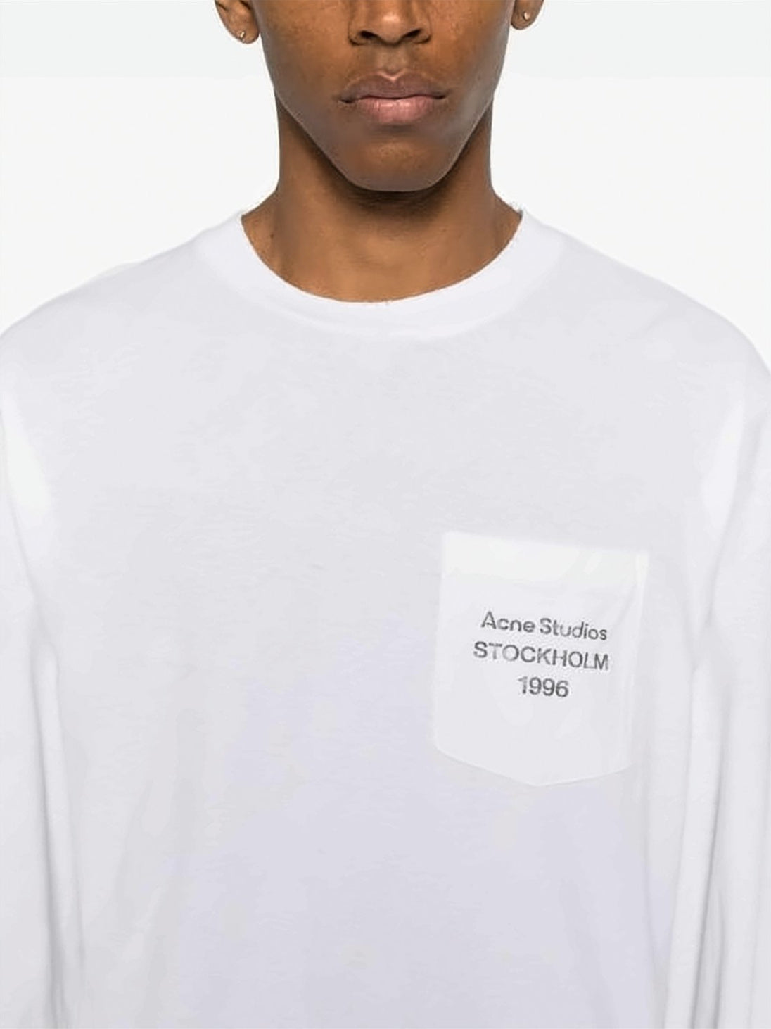 Long-Sleeve Shirt with Textured Fabric and Chest Pocket