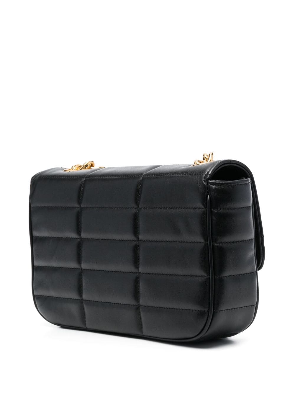 Chain matelassé leather shoulder bag