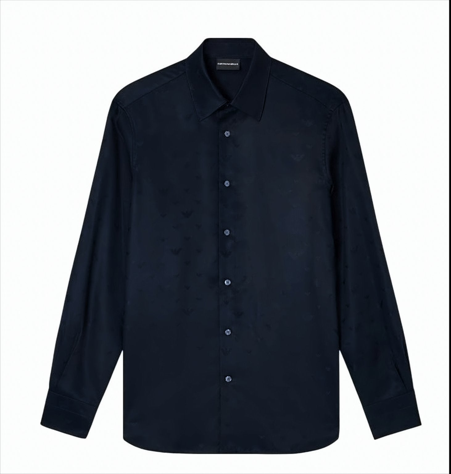 Lyocell Jacquard Shirt With All-Over Eagle Design