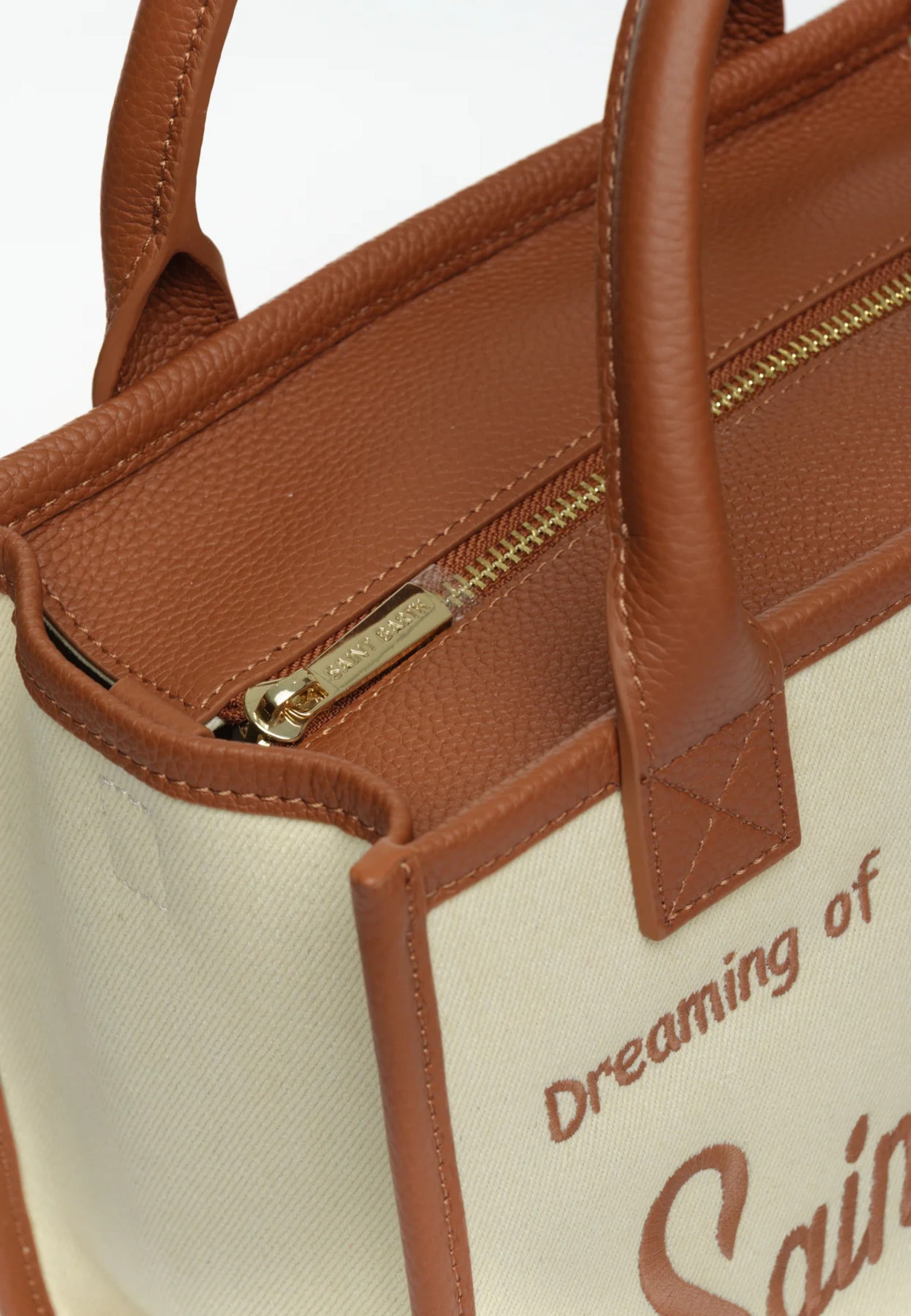 Rectangular Cream Canvas Tote Bag