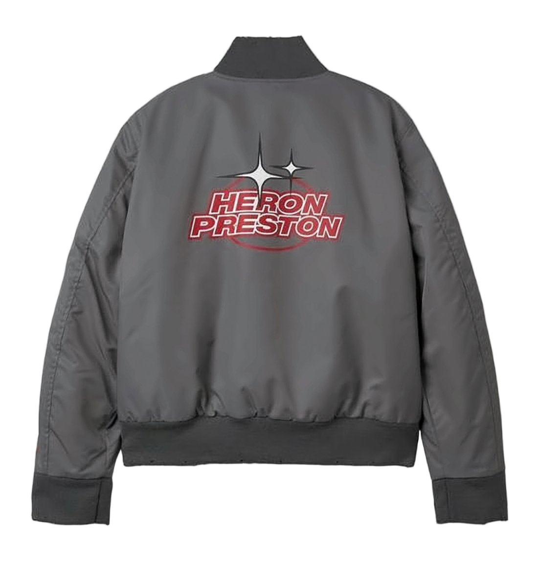 Matte Finish Bomber Jacket with Bold Graphics