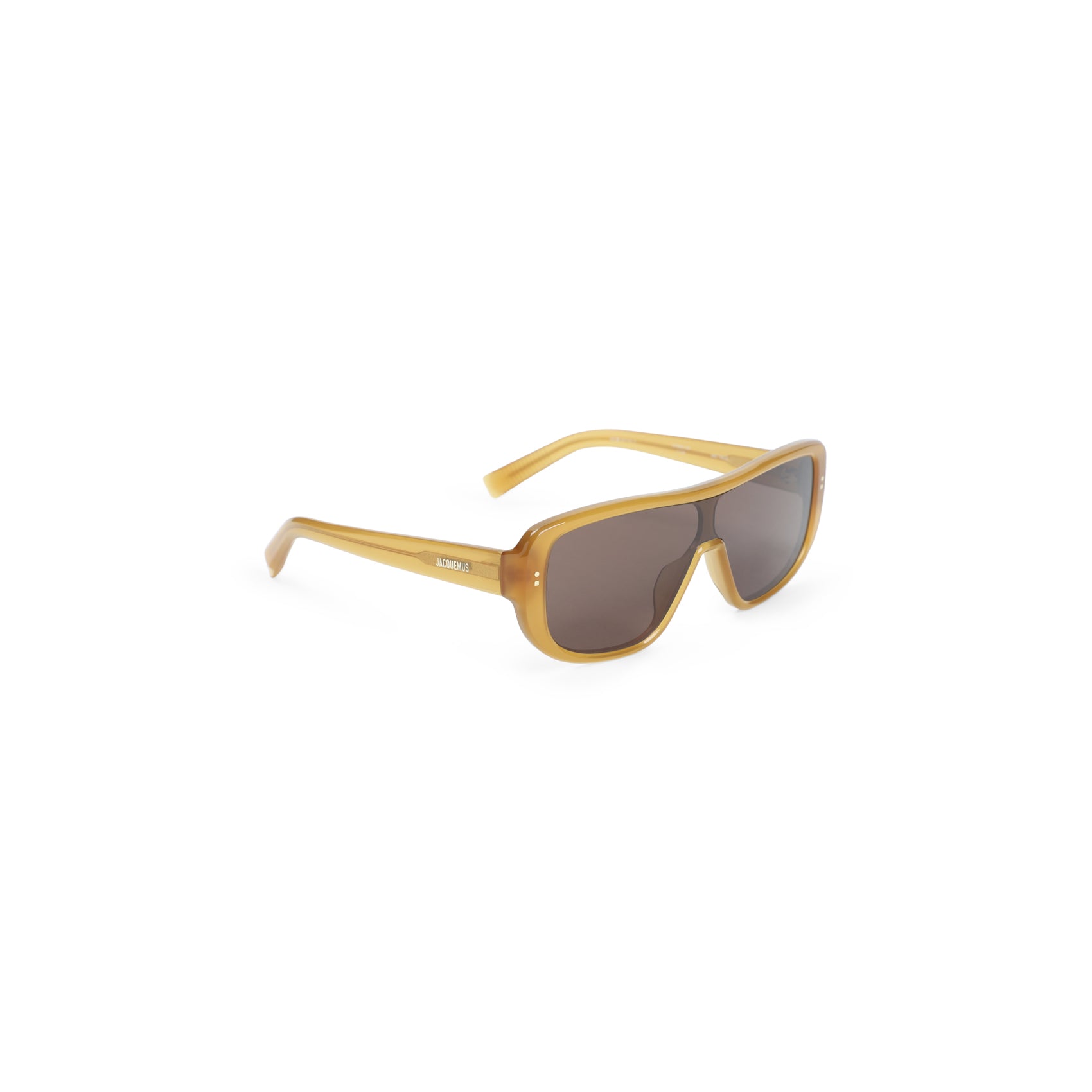 Oversized Translucent Amber Acetate Sunglasses