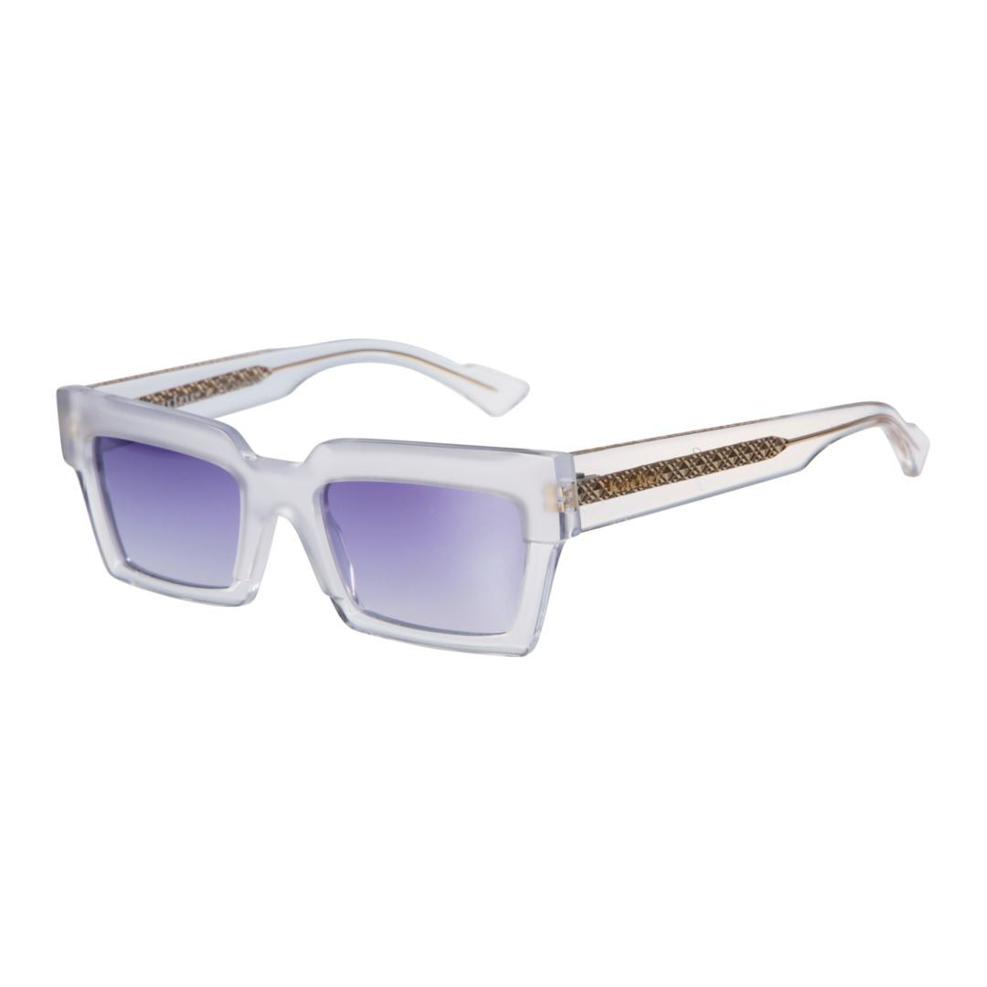 Smart Bold Rectangular Sunglasses with Gradient Tint