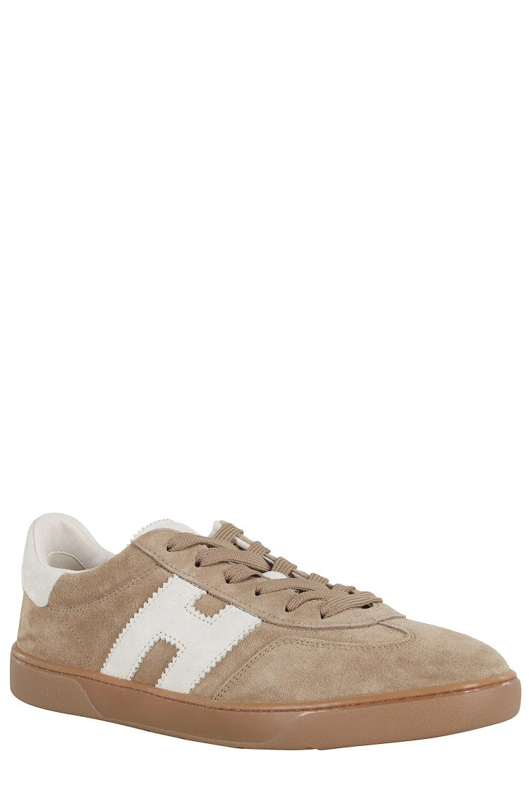 H327 Lace-Up Sneakers With Contrasting Logo