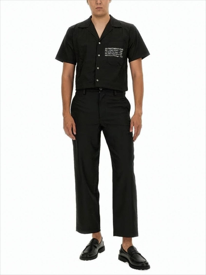 Straight-Leg Cropped Pants With Minimalist Design