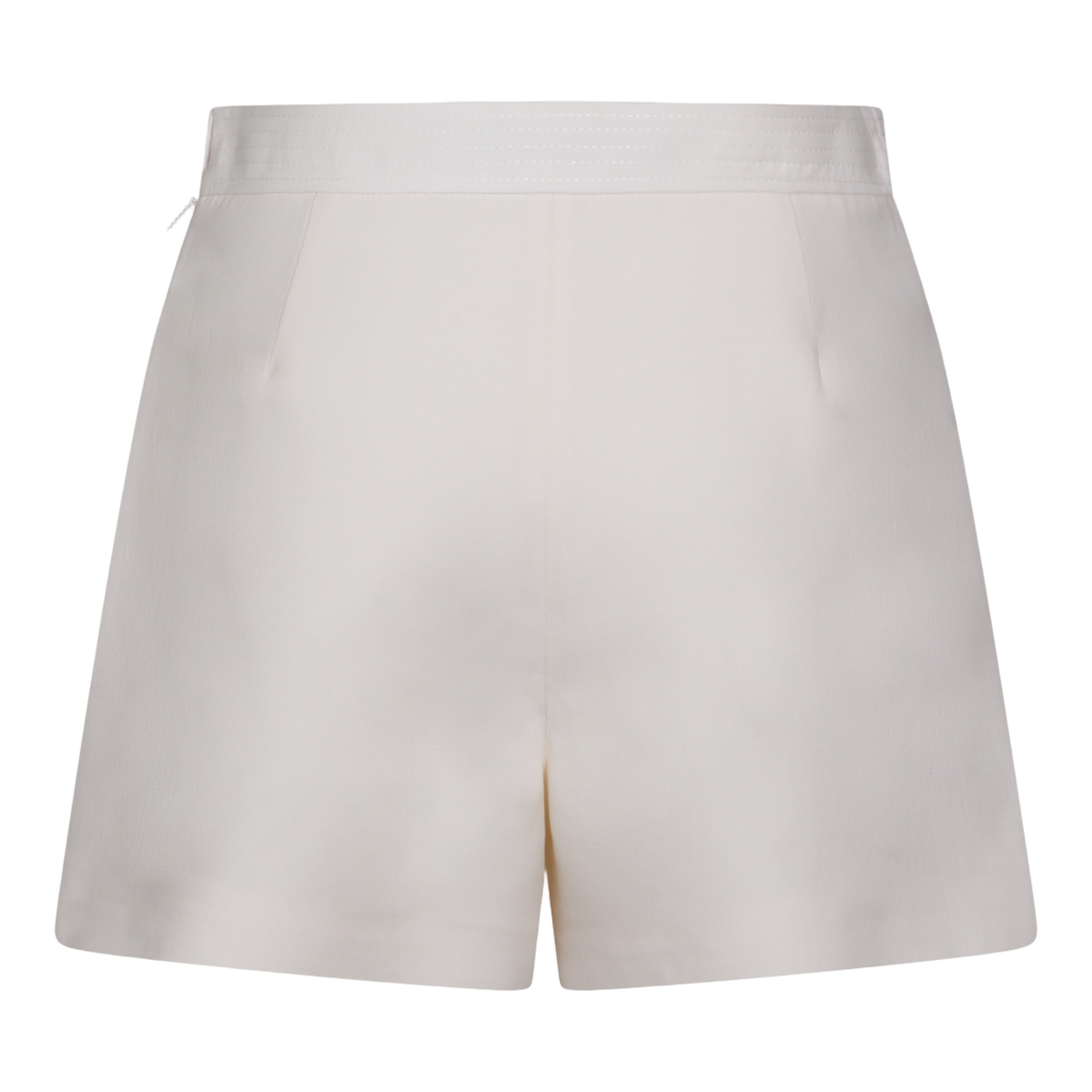 High-Waisted Tailored Shorts with Gold V-Detail