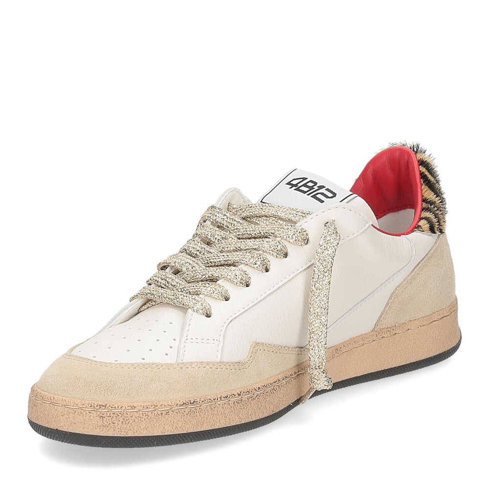 Low-Top Sneakers With Zebra Print Accent