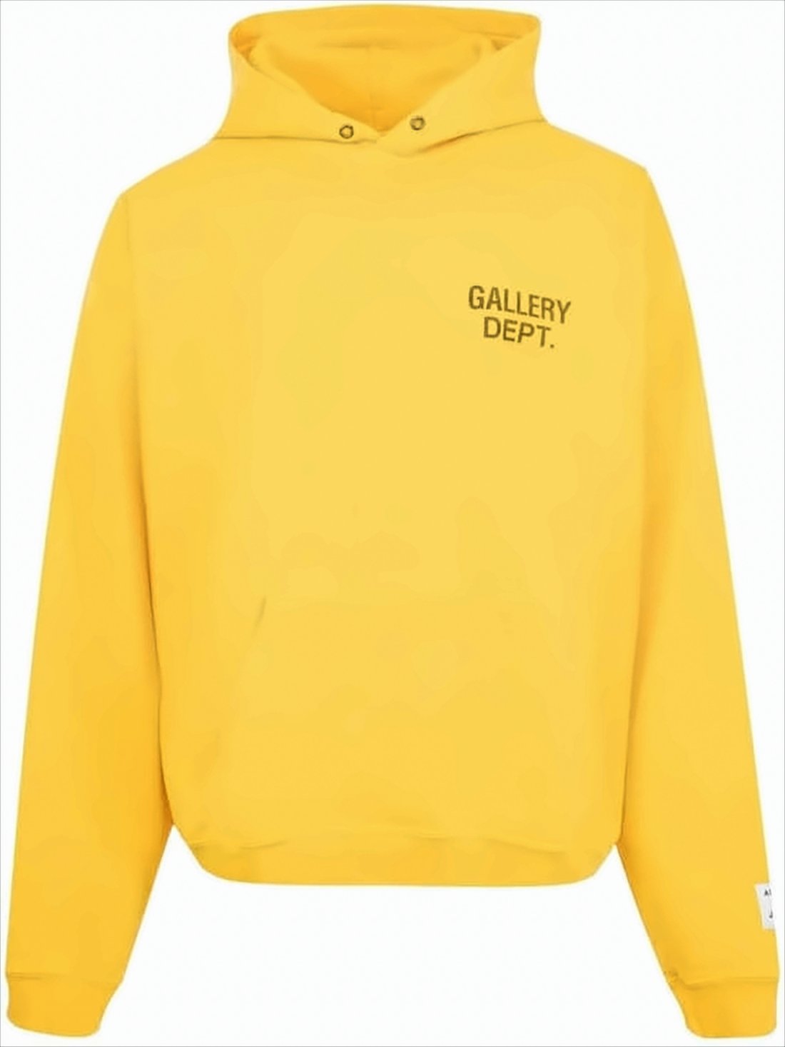 Krótka bluza z kapturem z efektem zniszczenia z nadrukiem Gallery Dept.