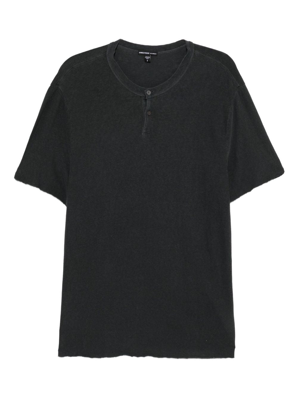 Relaxed-Fit Short-Sleeve T-Shirt With Two-Button Placket