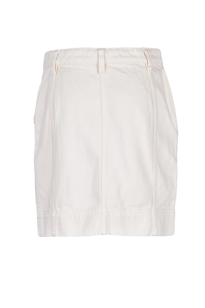 Denim Skirt - White