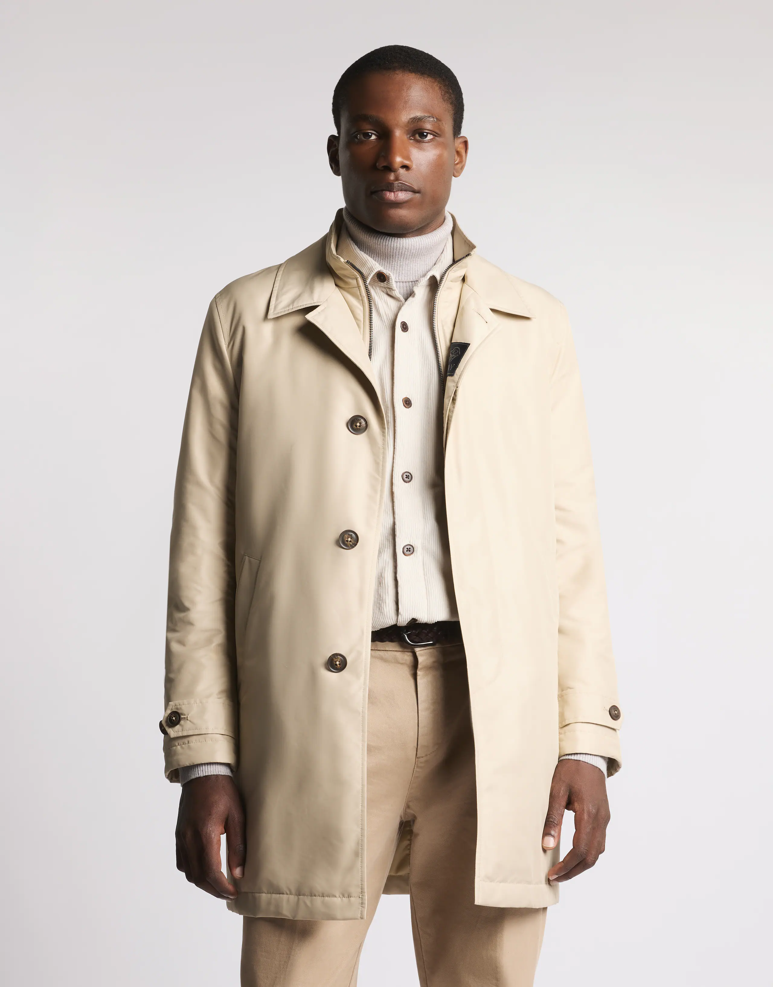 Mid-Length Waterproof Casual Jacket With Design
