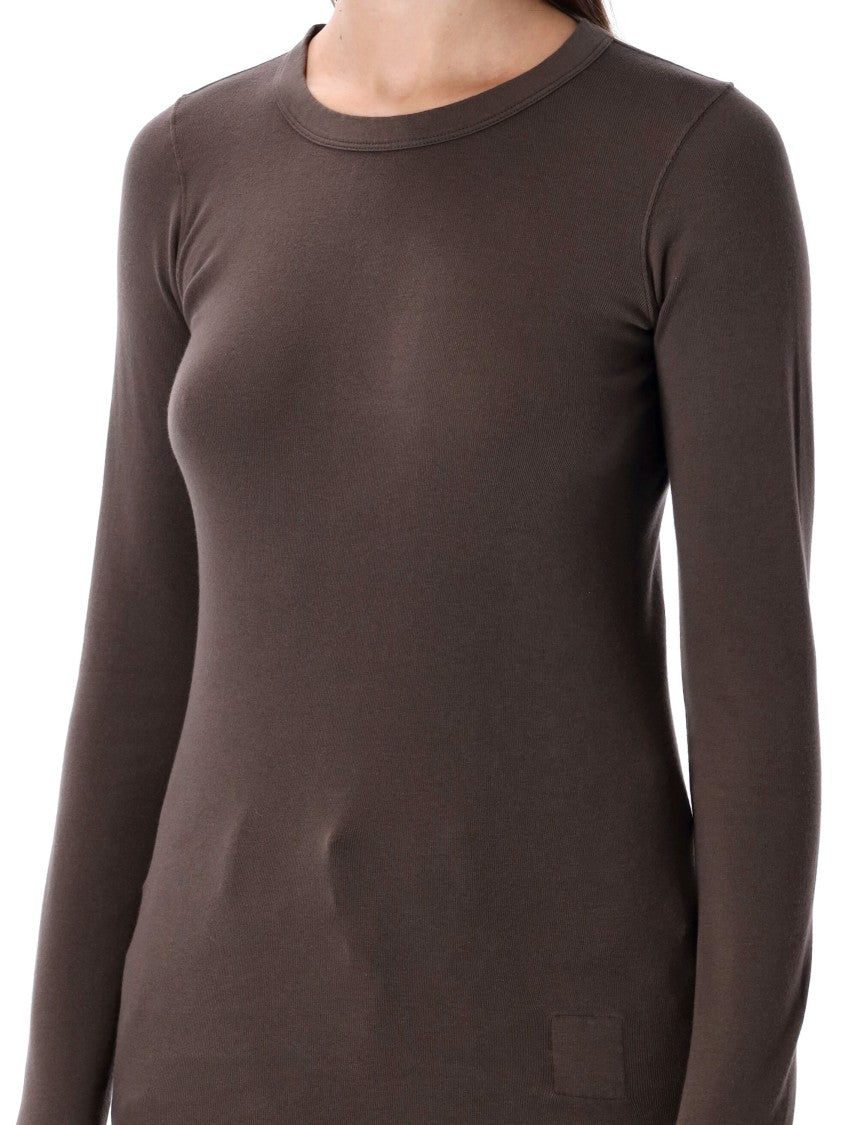 Fitted Long-Sleeve Top With Ribbed Texture